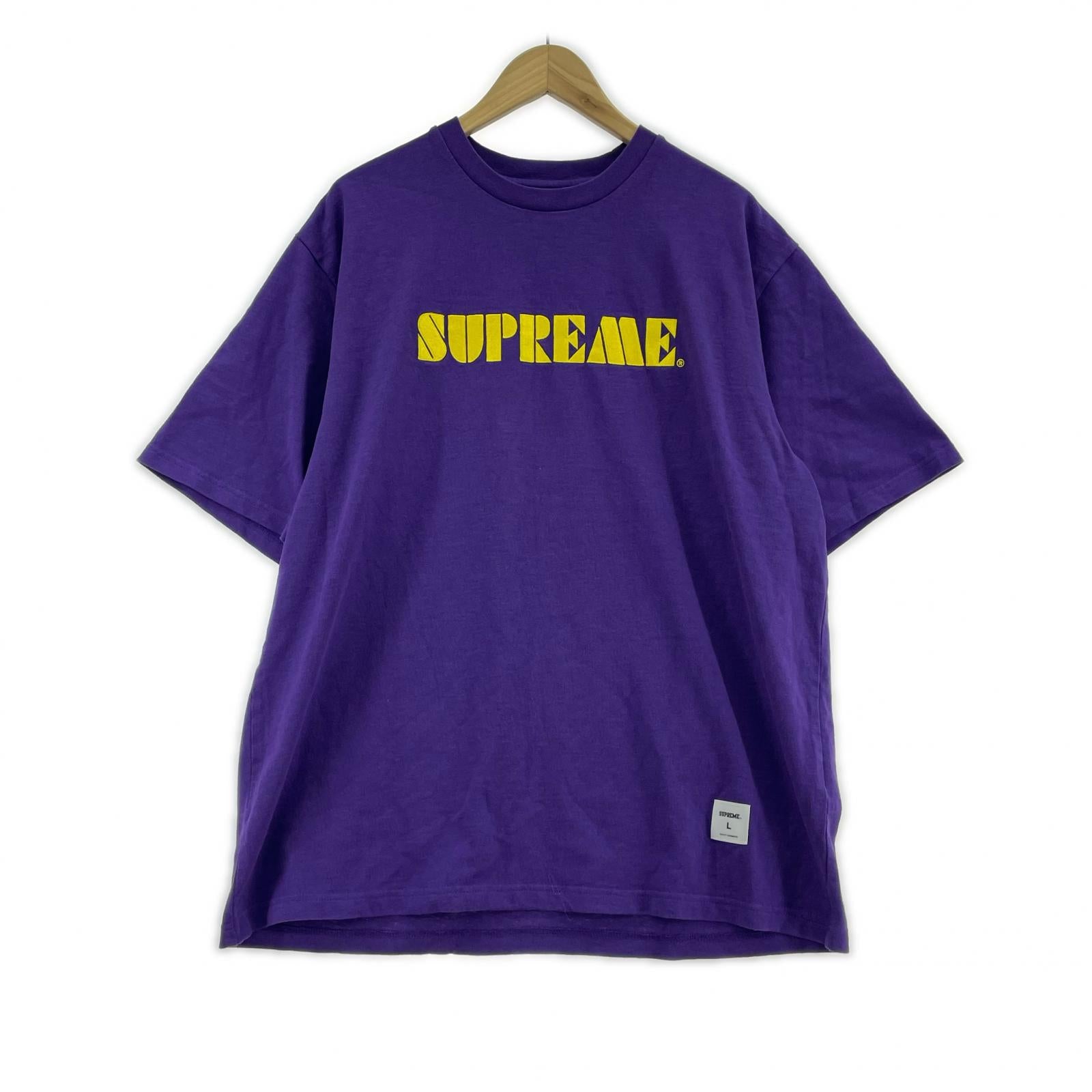 半袖Tシャツ Stencil Embroidered PUP L パープル