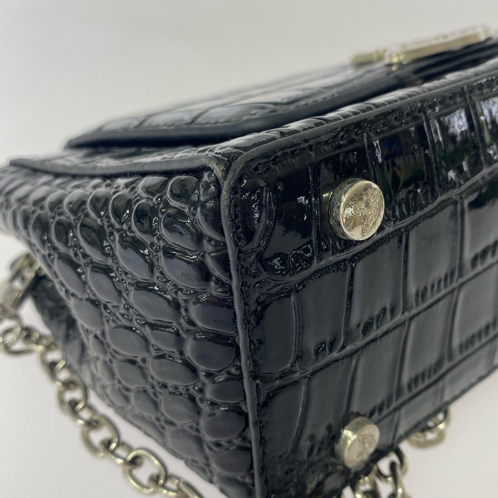 ショルダーバッグ L0098 レザー クロコダイル エンボス BLK ブラック