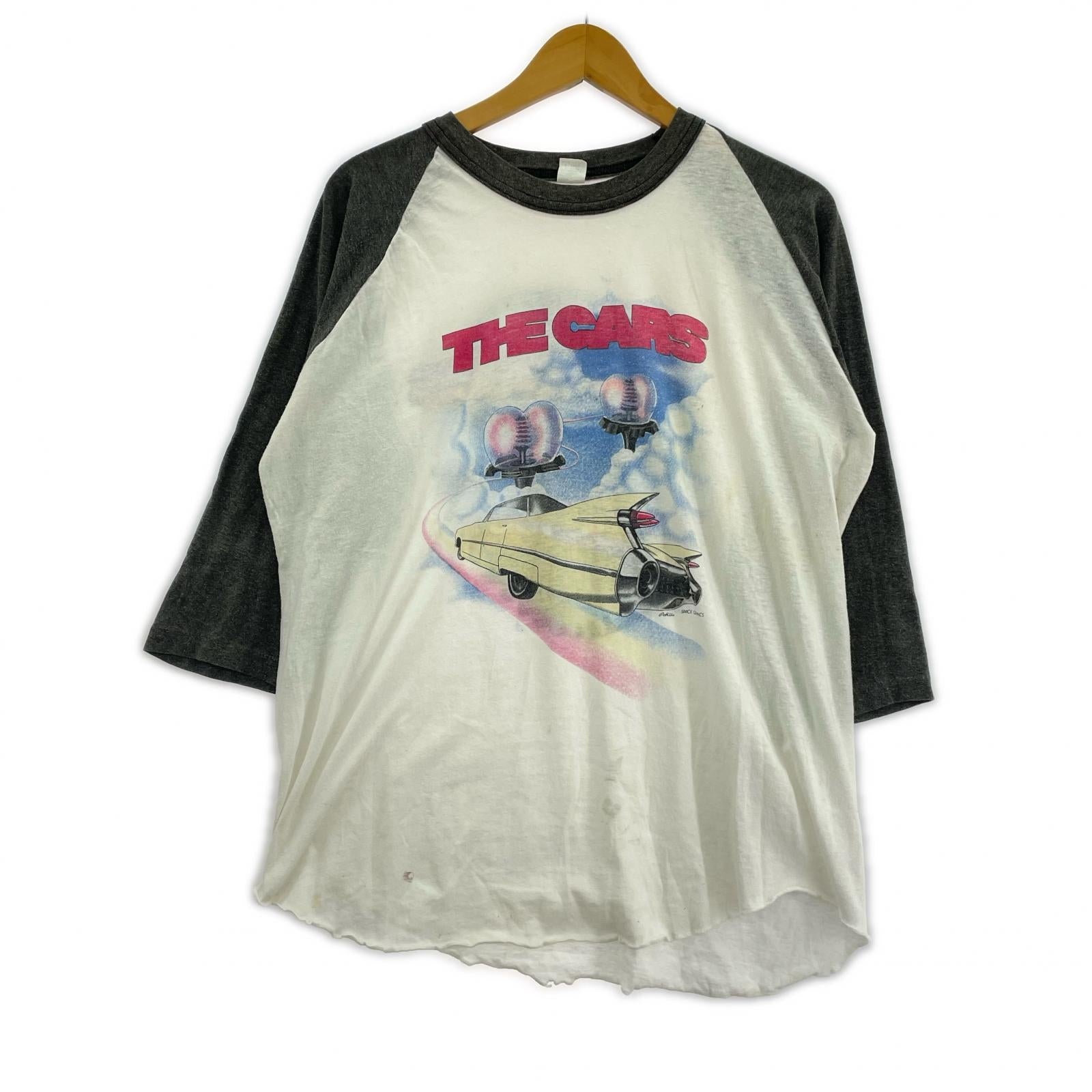 長袖Tシャツ 1984 THE CARS ラグラン ホワイト/ブラック