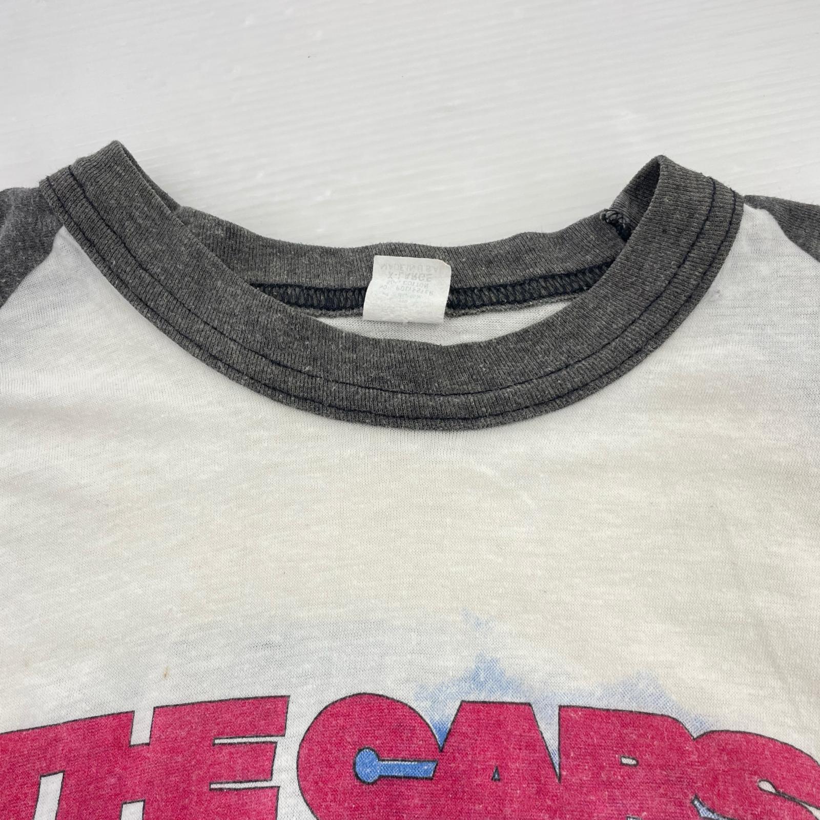 長袖Tシャツ 1984 THE CARS ラグラン ホワイト/ブラック