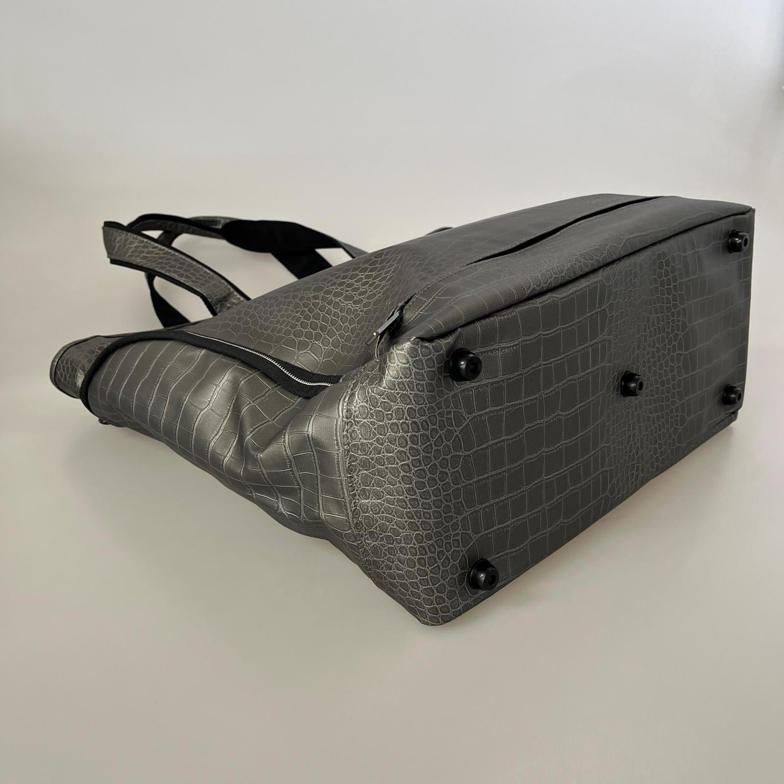 その他バッグ Mercedes Benz クロコ型押し トートバッグ シルバー シルバー