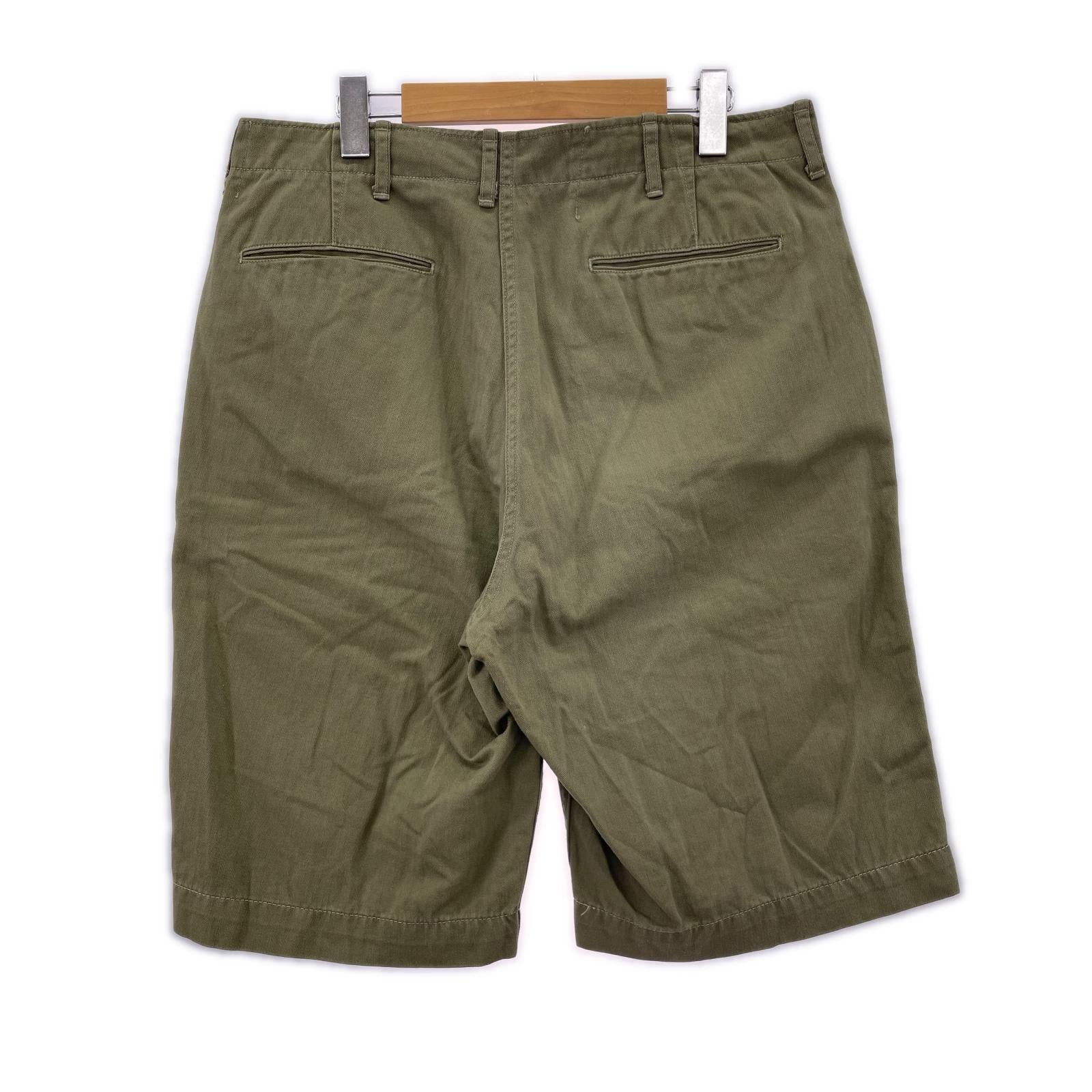 ショートパンツ カーゴショーツ ヘリンボーン (32) 34 カーキ