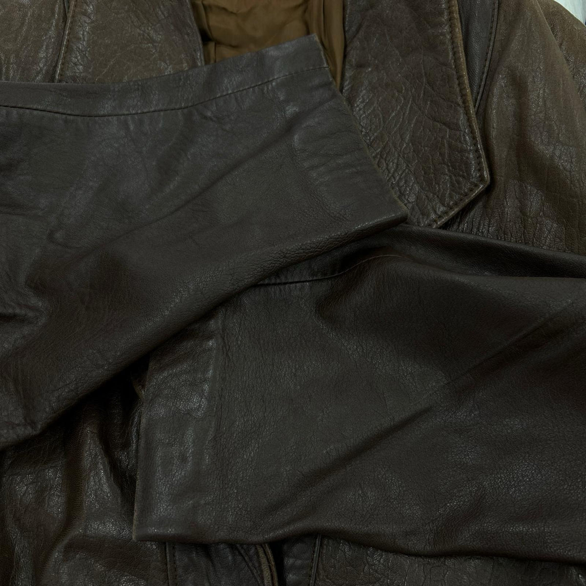 レザージャケット E.ROJAS レザーコート 茶 ブラウン