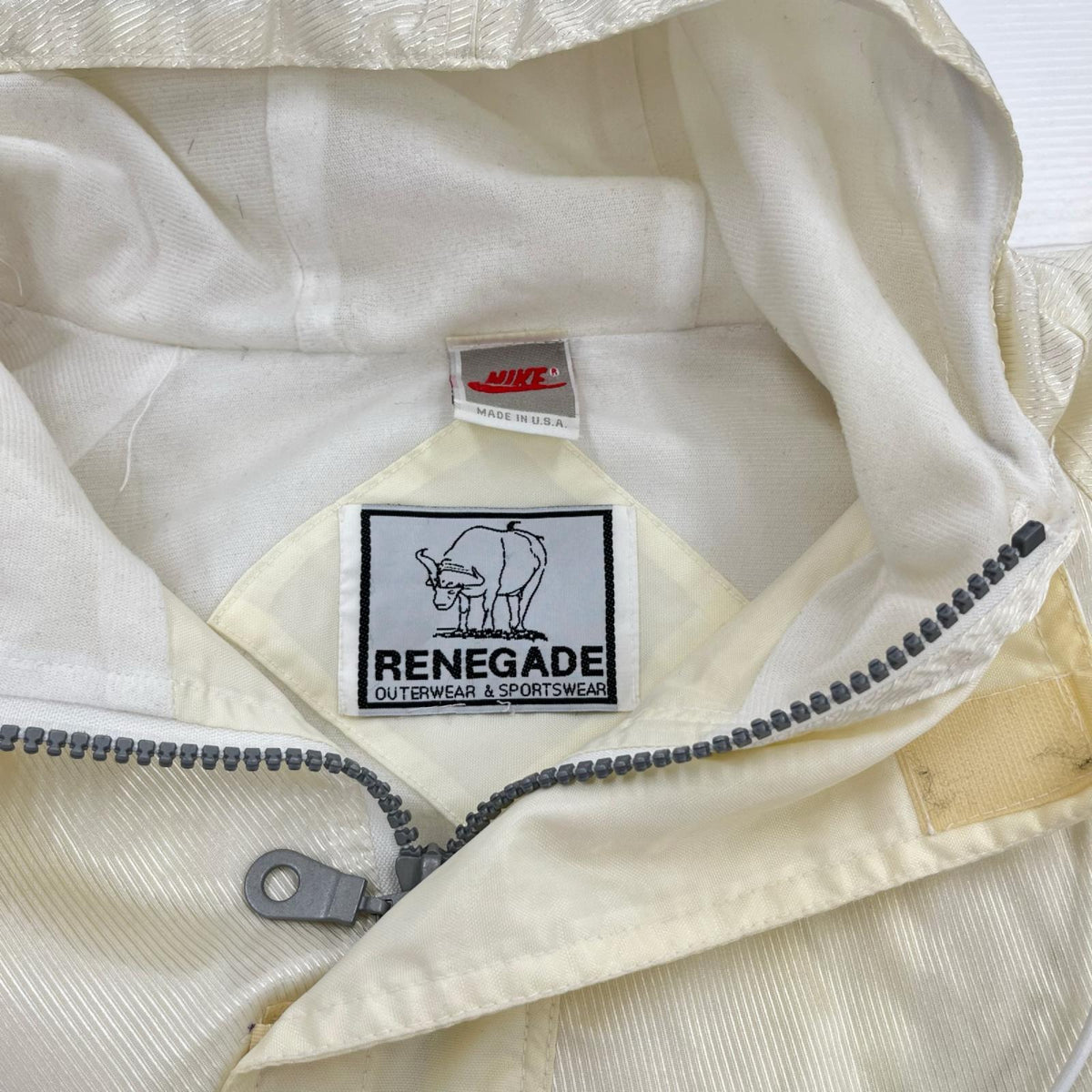 ジャケット ×RENEGADE USA製 アノラックパーカー 白 ホワイト