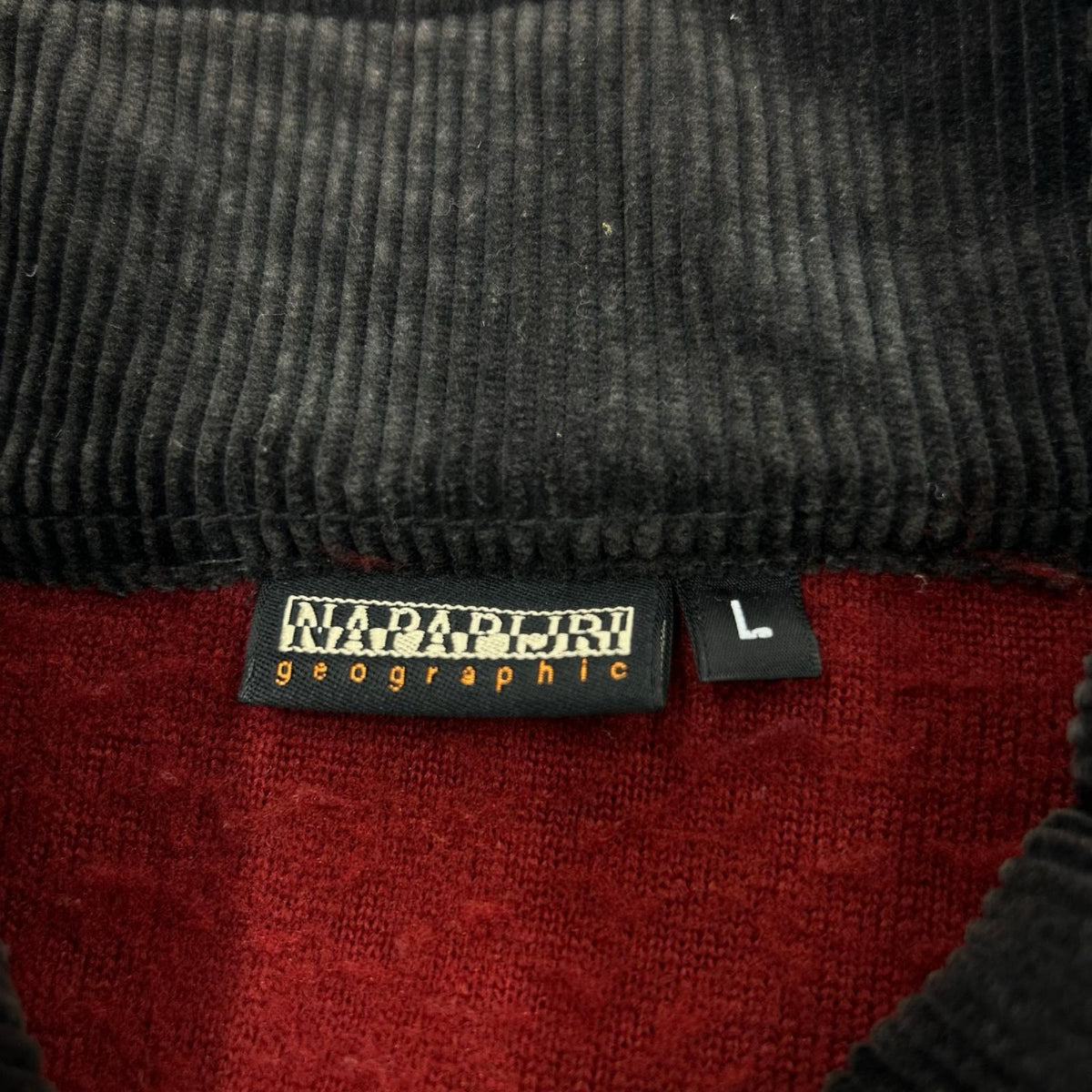 スウェット NAPAPIJRI ハーフジップフリース (L) 赤 L レッド