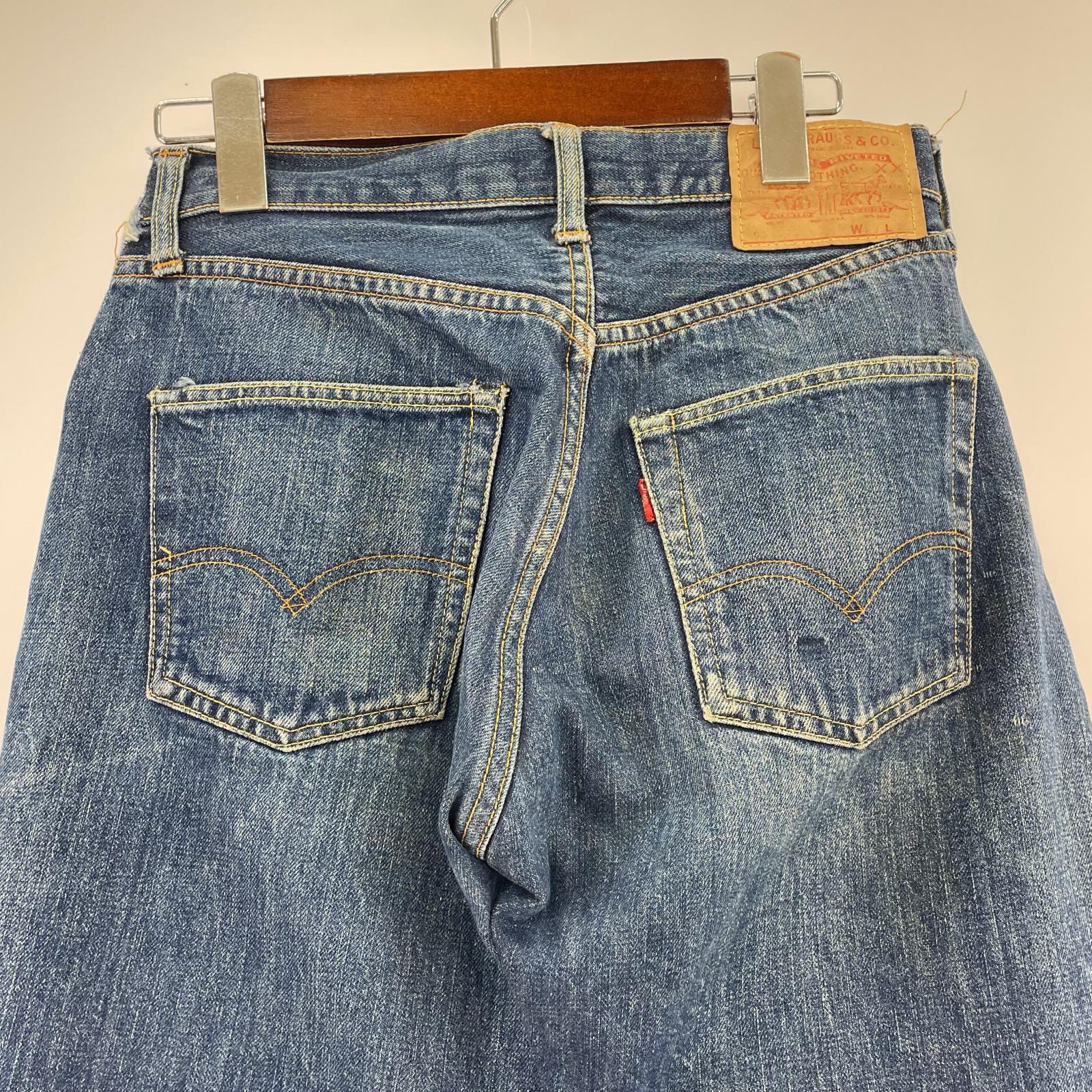 デニムパンツ 70s/501/66/BIGE ネイビー