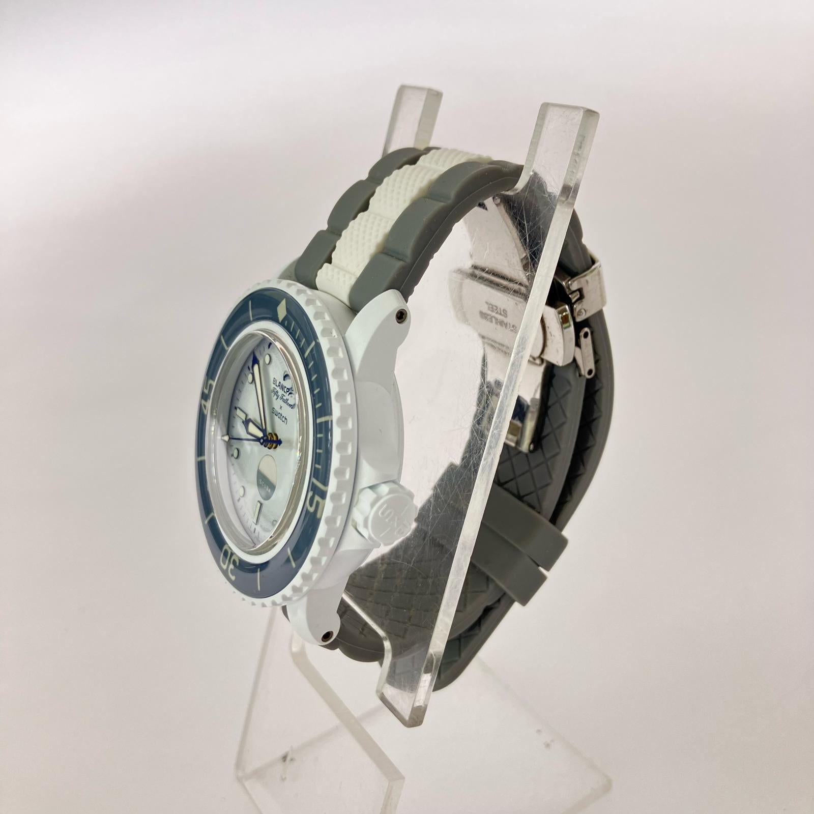 腕時計 ×BLANCPAIN ANTARCTIC OCEAN 灰白 ホワイト