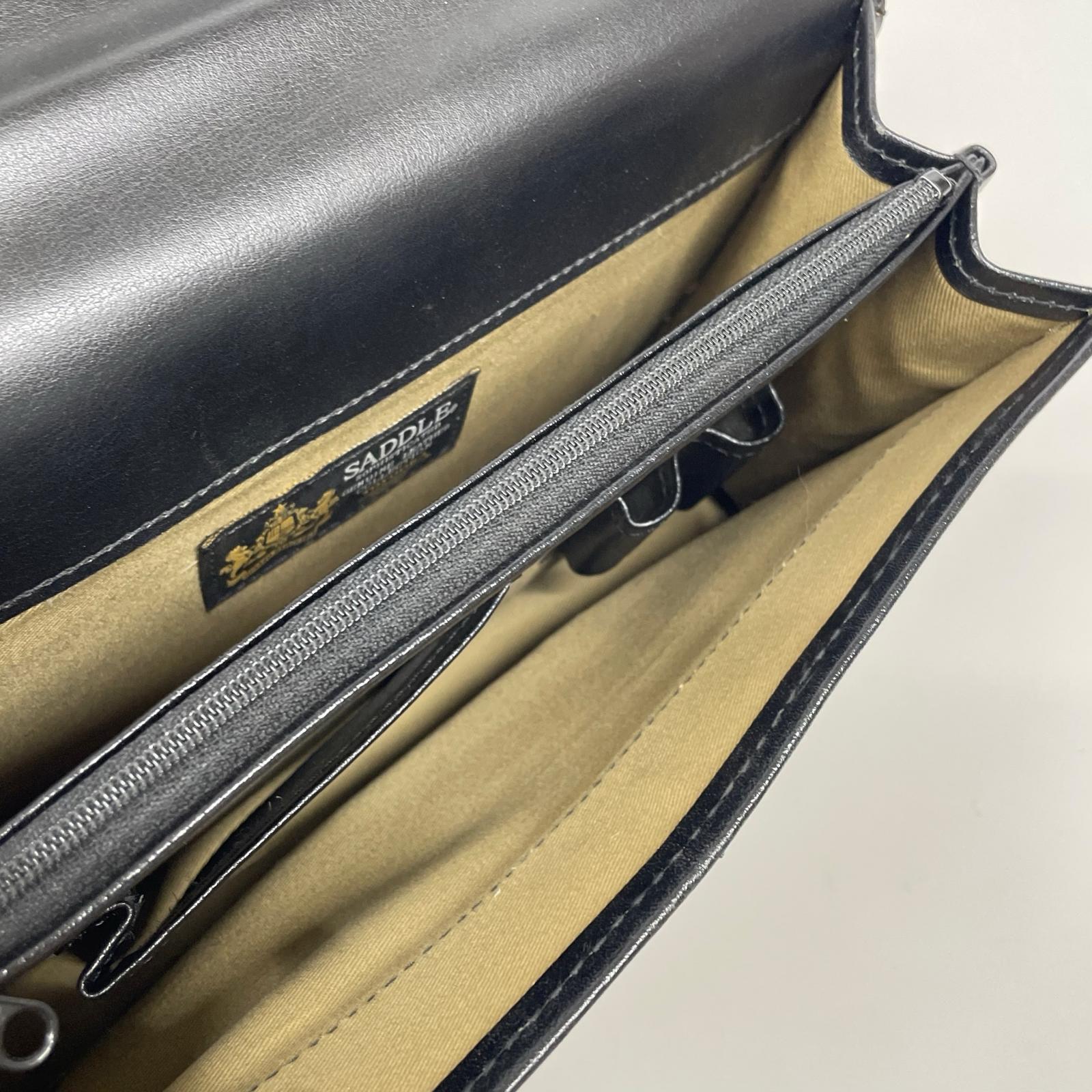 その他バッグ SADDLE ビジネスレザーバッグ 黒 ブラック