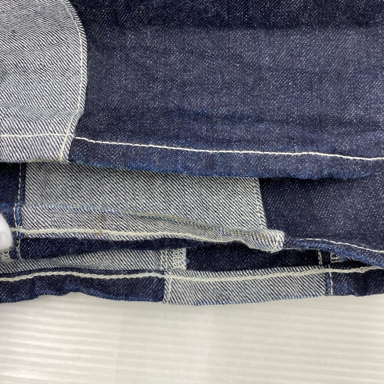 デニムパンツ Supreme 25ss Paneled Stripe Baggy Jean Indigo 32 32 ネイビー
