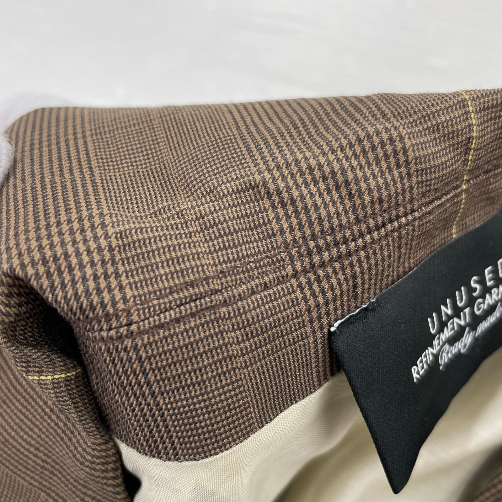 テーラードジャケット GLEN CHECK JACKET ブラウン 1 ブラウン