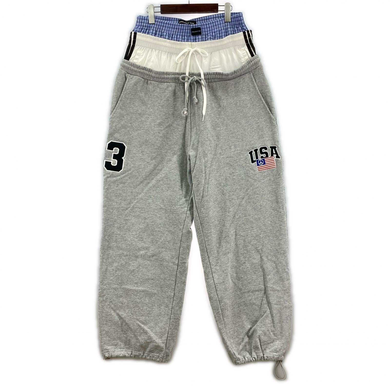 パンツ PROJECT G/R Layered Sweat Pants レイヤードスウェットパンツ 2 グレー 2 グレー