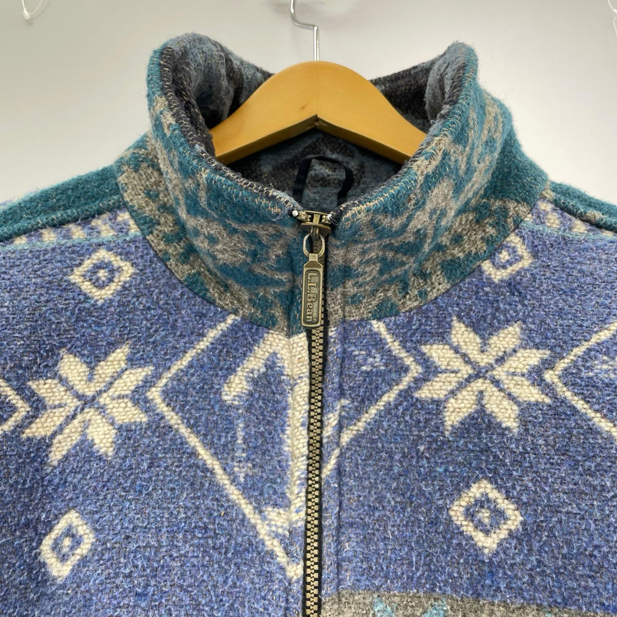 ジャケット 90s ノルディックハーフジッププルオーバー M NVY M