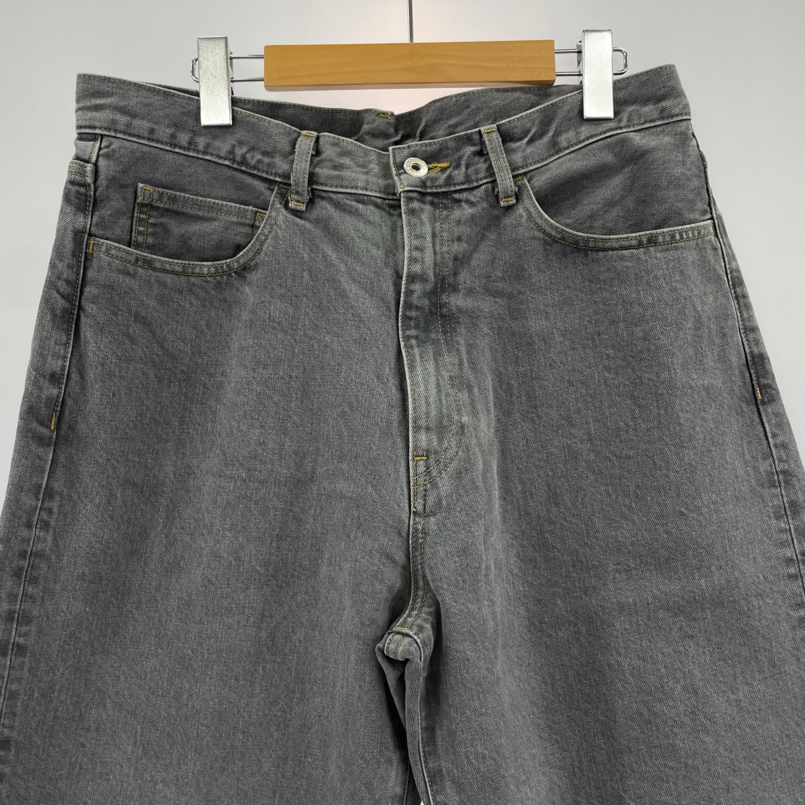 デニムパンツ 13.5oz デニム 5ポケット バギーテーパードパンツ 33 グレー