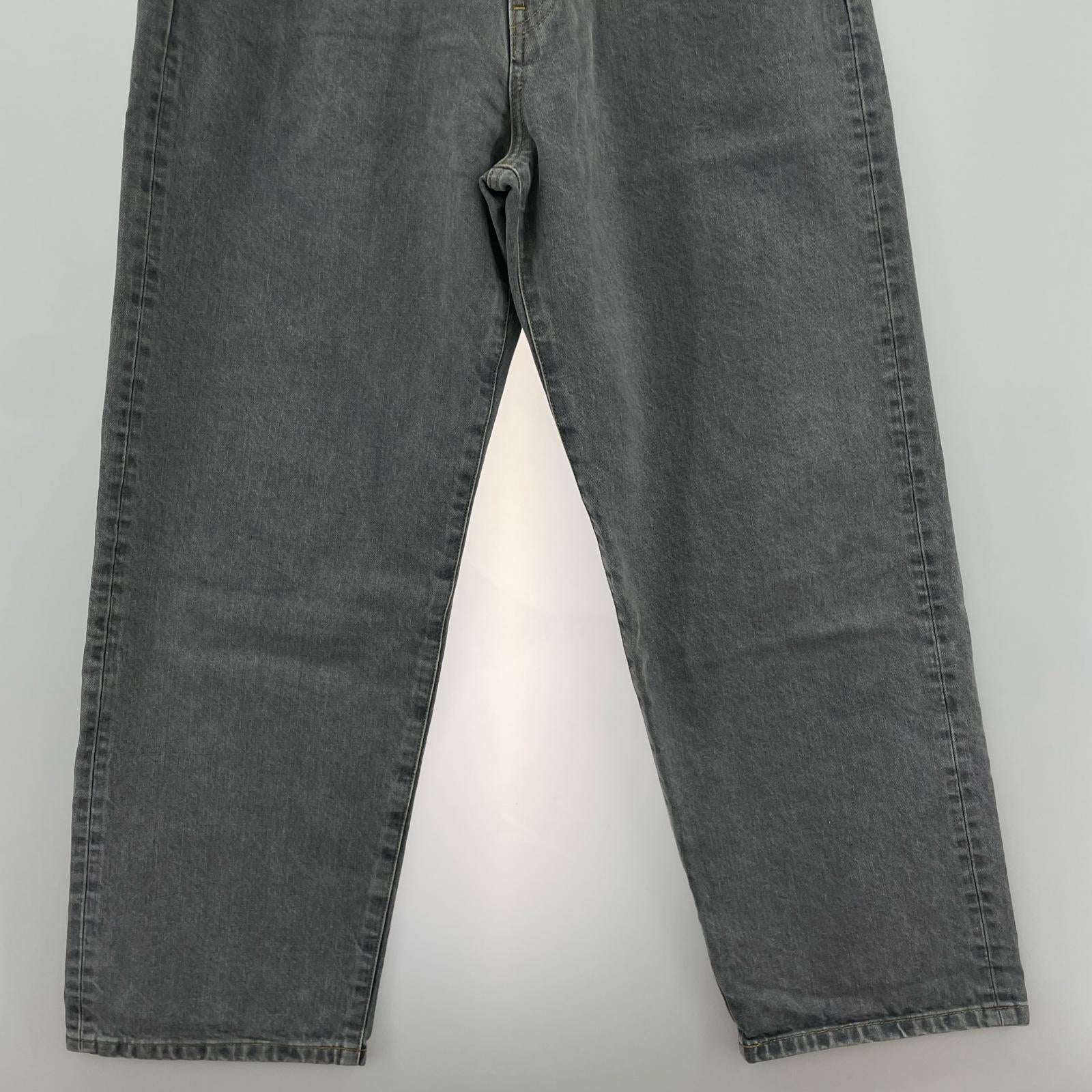 デニムパンツ 13.5oz デニム 5ポケット バギーテーパードパンツ 33 グレー
