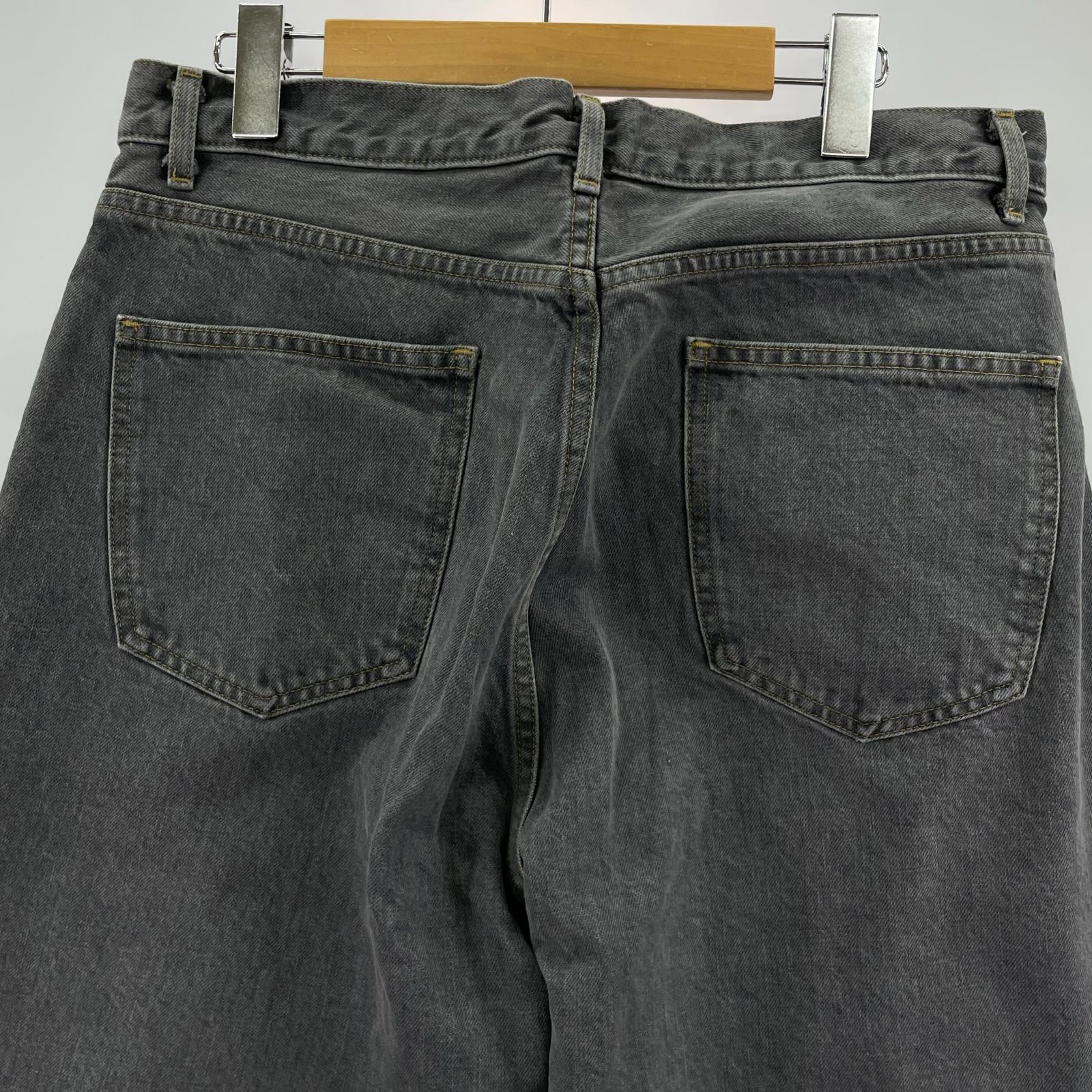 デニムパンツ 13.5oz デニム 5ポケット バギーテーパードパンツ 33 グレー