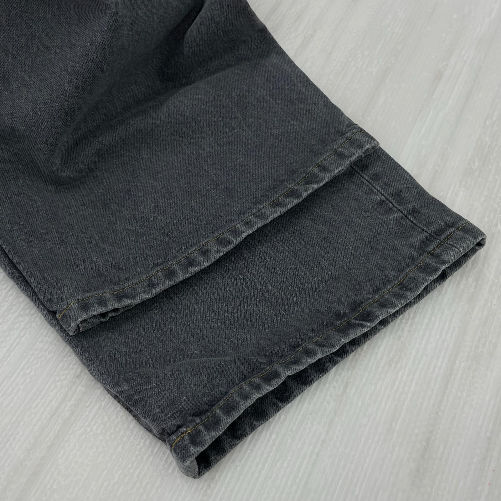 デニムパンツ 13.5oz デニム 5ポケット バギーテーパードパンツ 33 グレー