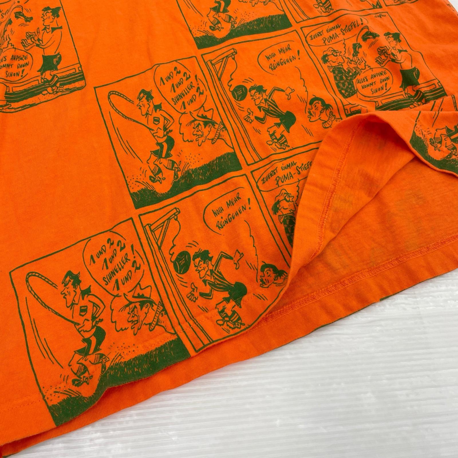 半袖Tシャツ JUNYA WATANABE×PUMA 製品染 コミックプリントTee L オレンジ L オレンジ