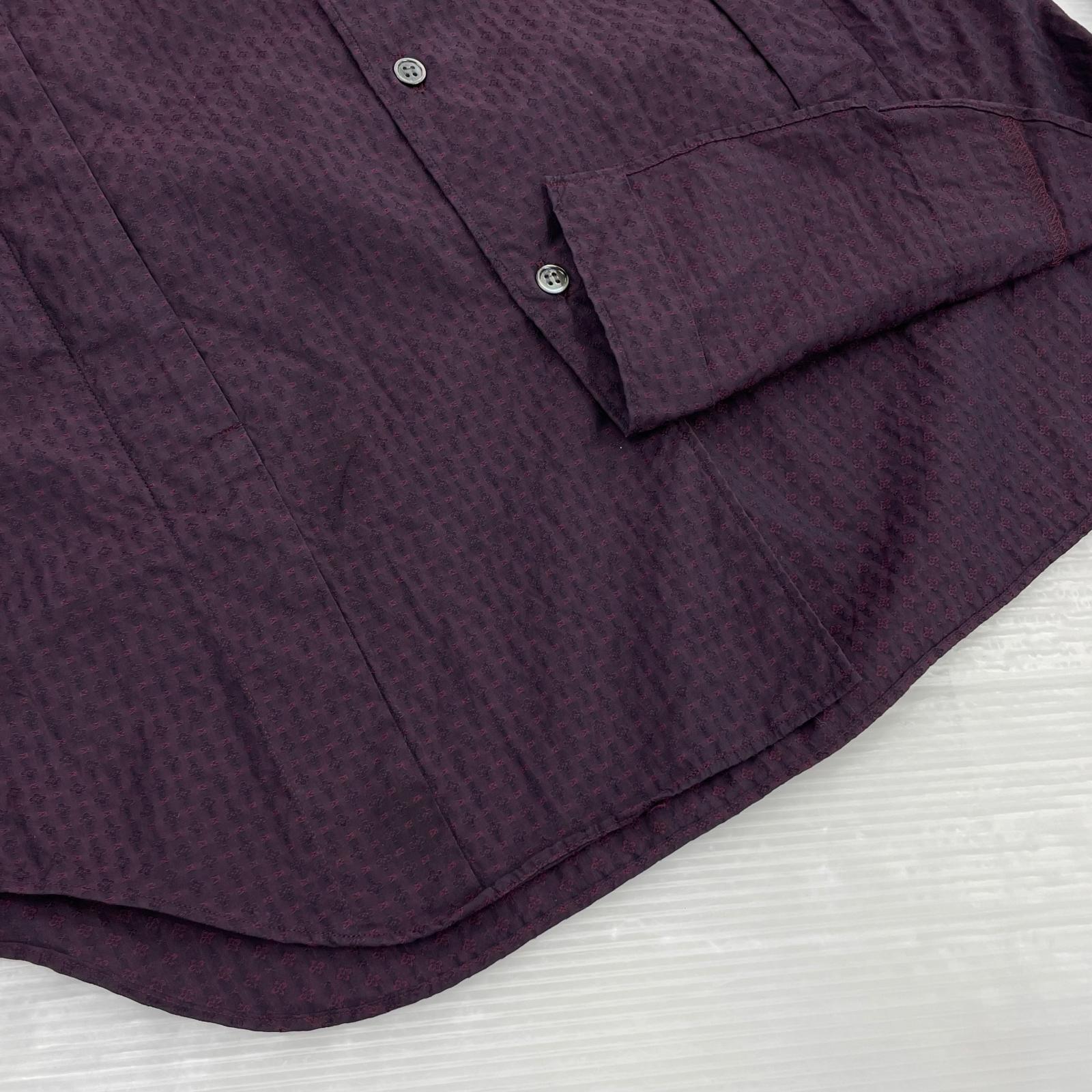長袖シャツ COMME des GARCONS HOMME DEUX 22AW フラワージャガードシャツ S ボルドー S