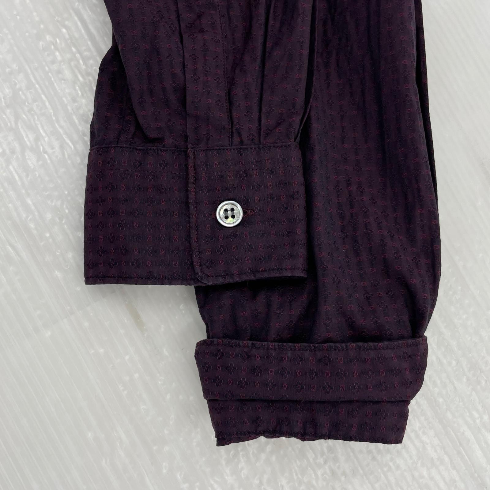 長袖シャツ COMME des GARCONS HOMME DEUX 22AW フラワージャガードシャツ S ボルドー S