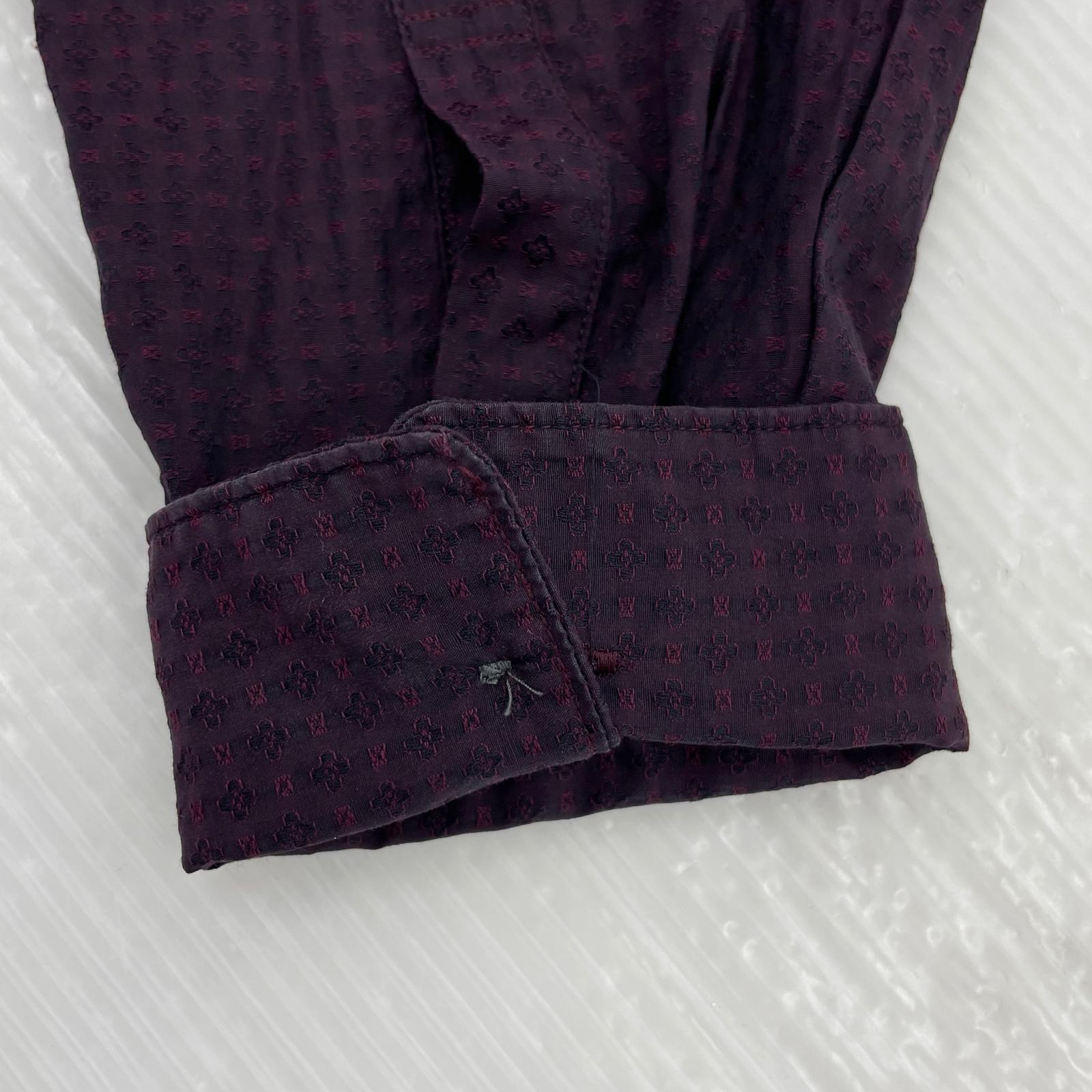 長袖シャツ COMME des GARCONS HOMME DEUX 22AW フラワージャガードシャツ S ボルドー S