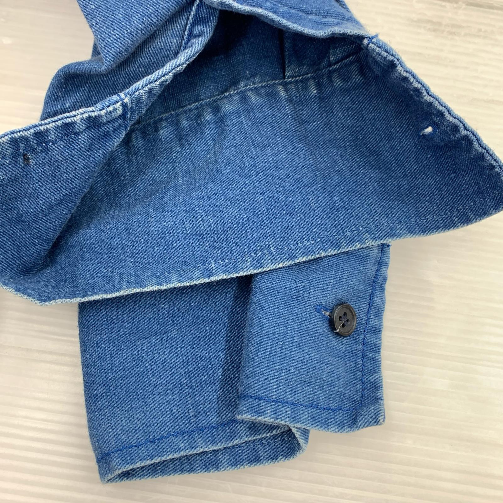 長袖シャツ CASEY-CASEY コットン×リネン インディゴシャツ S インディゴ S