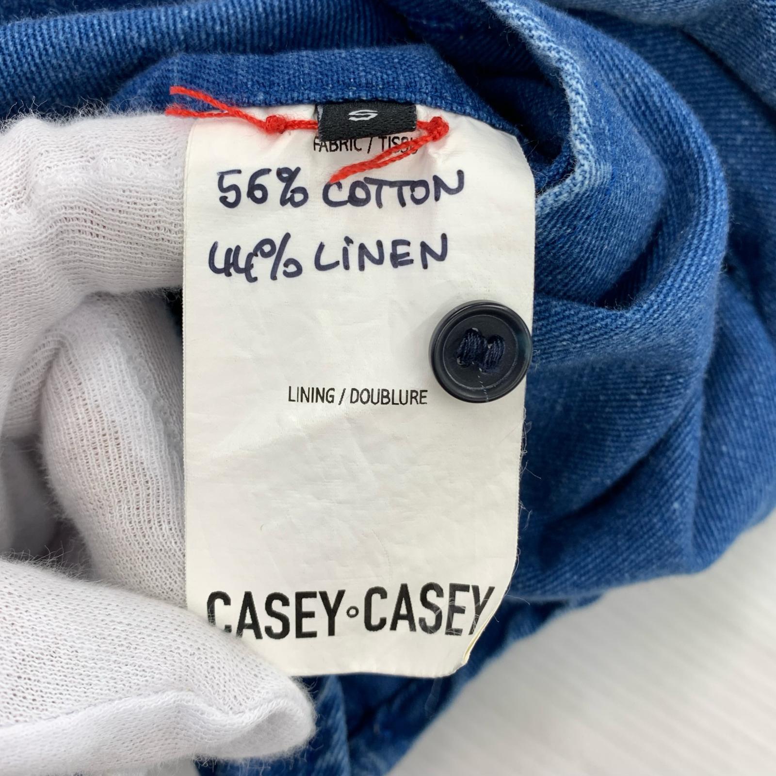 長袖シャツ CASEY-CASEY コットン×リネン インディゴシャツ S インディゴ S