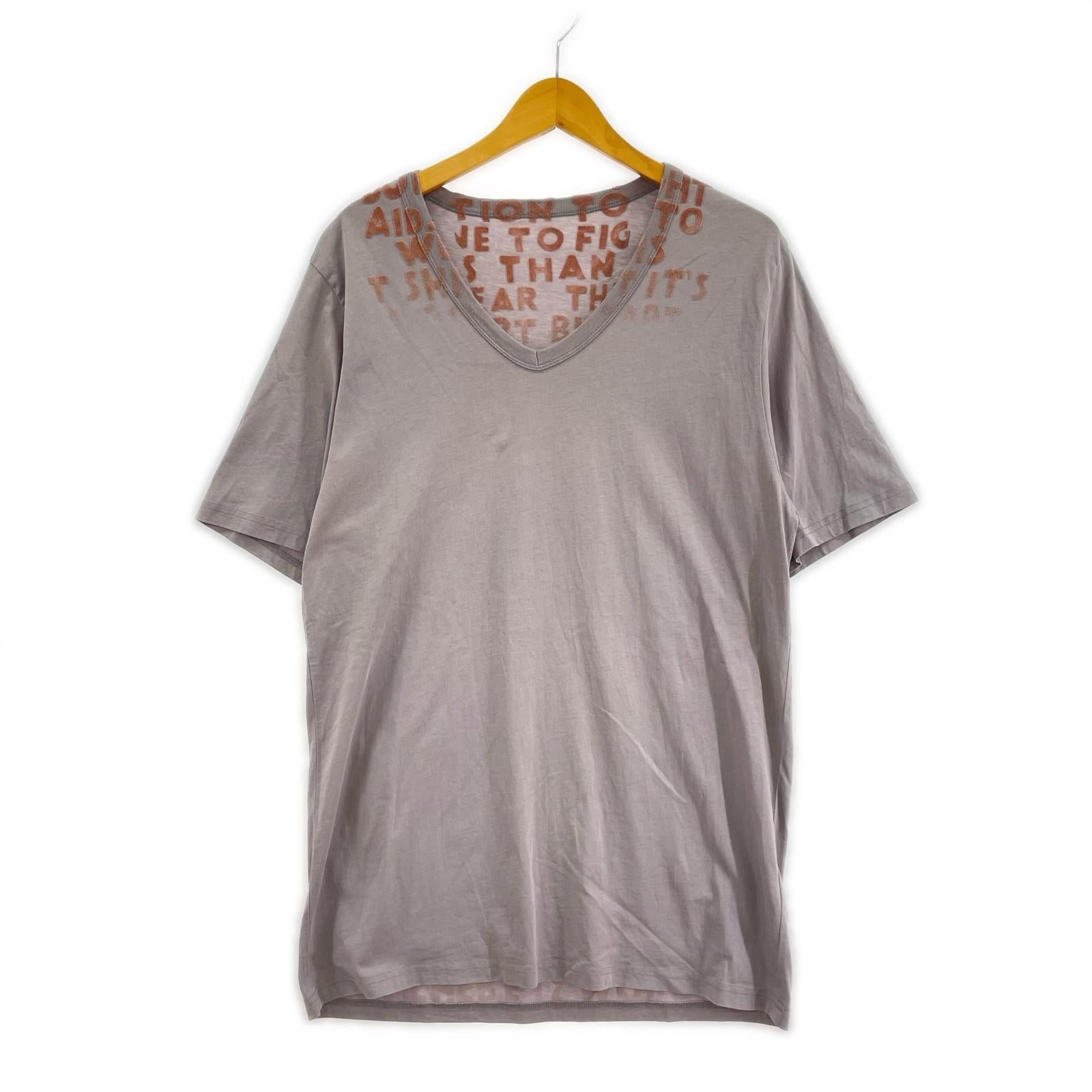 半袖Tシャツ MAISON MARGIELA フロッキープリントエイズTee L グレー系 L
