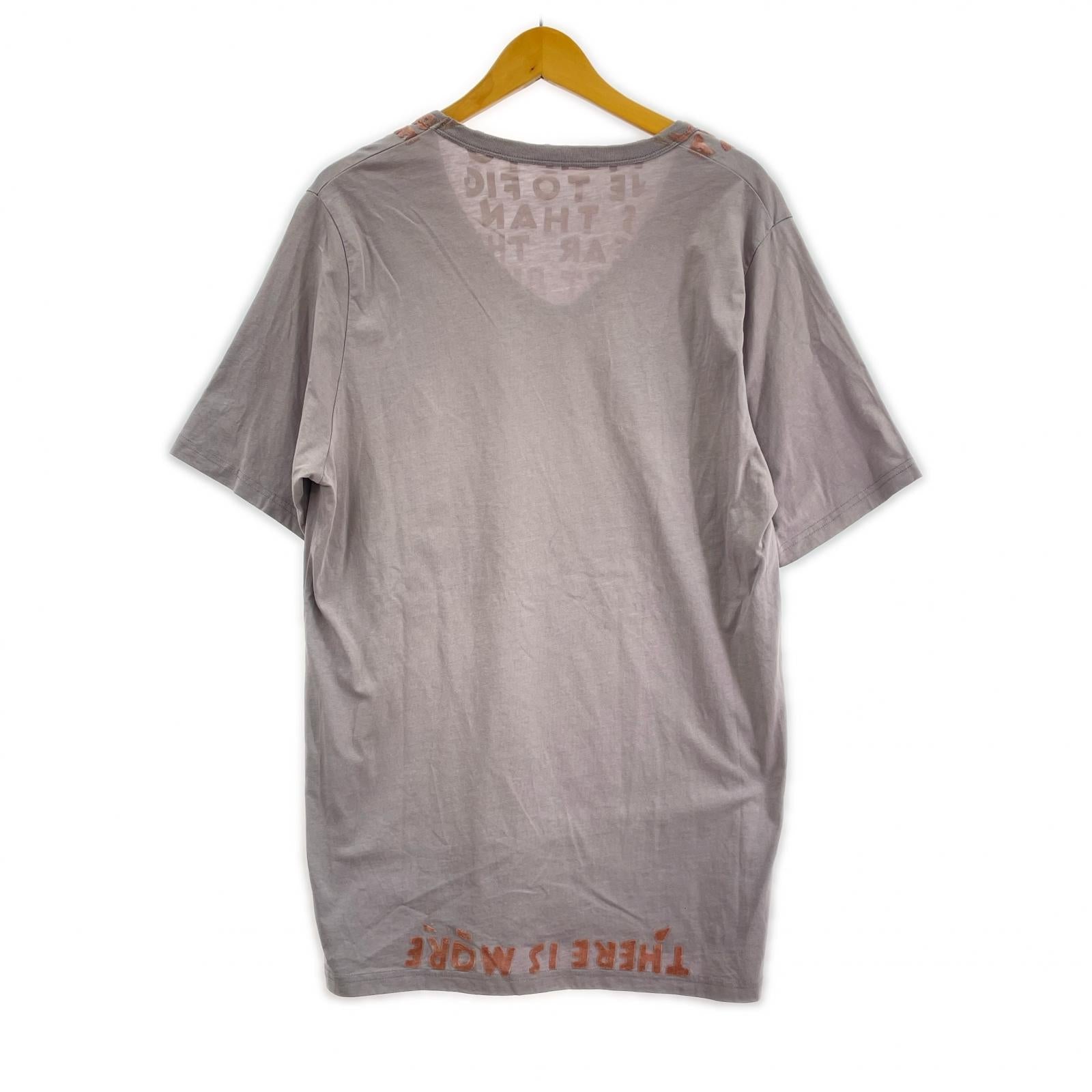 半袖Tシャツ MAISON MARGIELA フロッキープリントエイズTee L グレー系 L