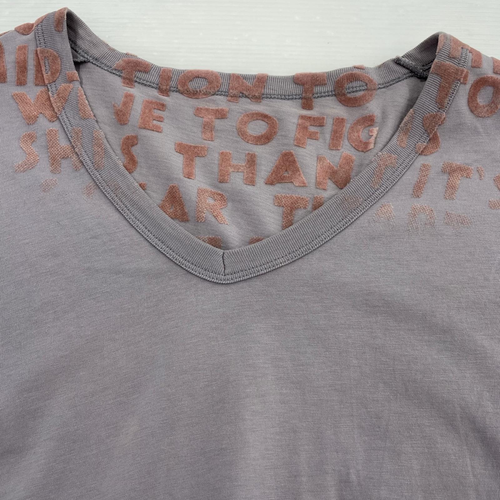 半袖Tシャツ MAISON MARGIELA フロッキープリントエイズTee L グレー系 L