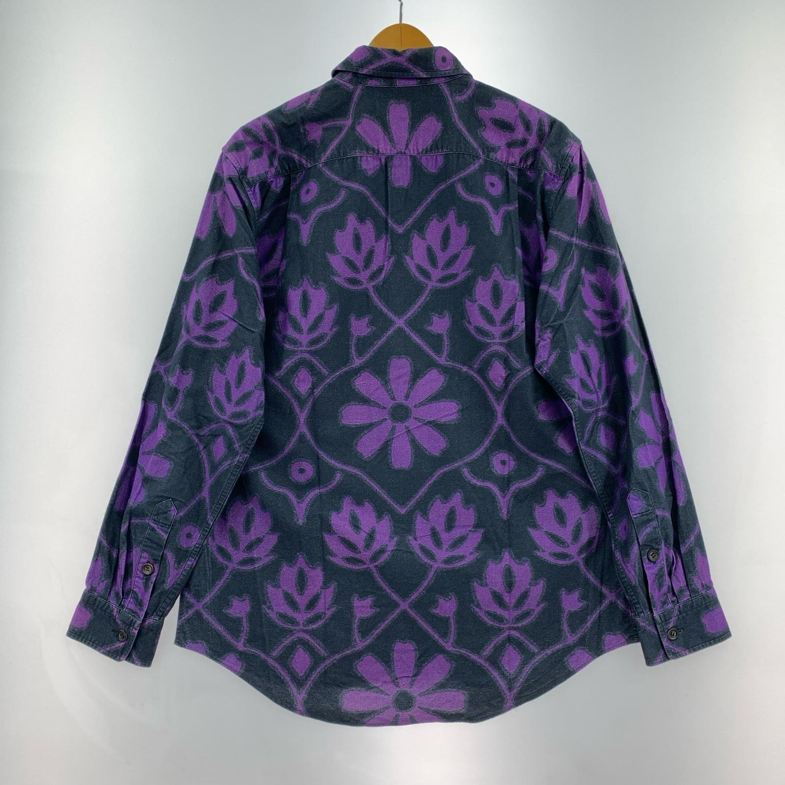 長袖シャツ ISSEY MIYAKE 06AW 花柄シャツ 2 パープル×ブラック 2