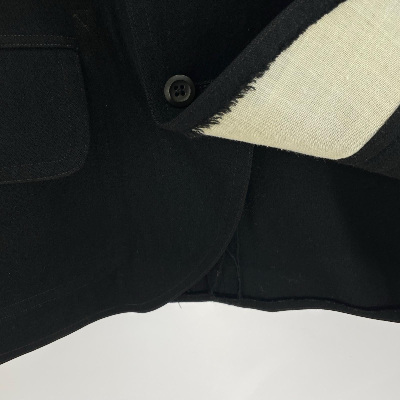 ジャケット Y’s for men 90~00s 金タグ ウールデザインジャケット S ブラック S ブラック