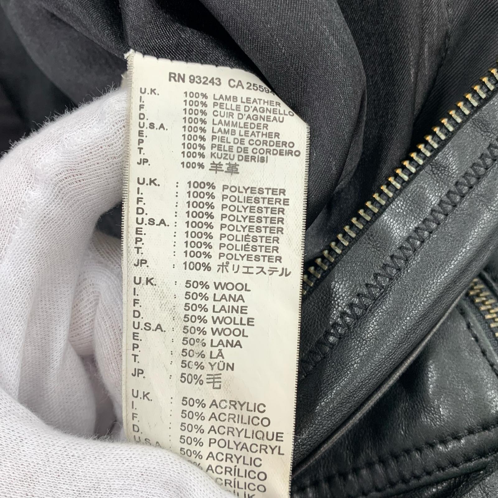 ジャケット DIESEL Y2K バックロゴ レザーブルゾン S ブラック S ブラック
