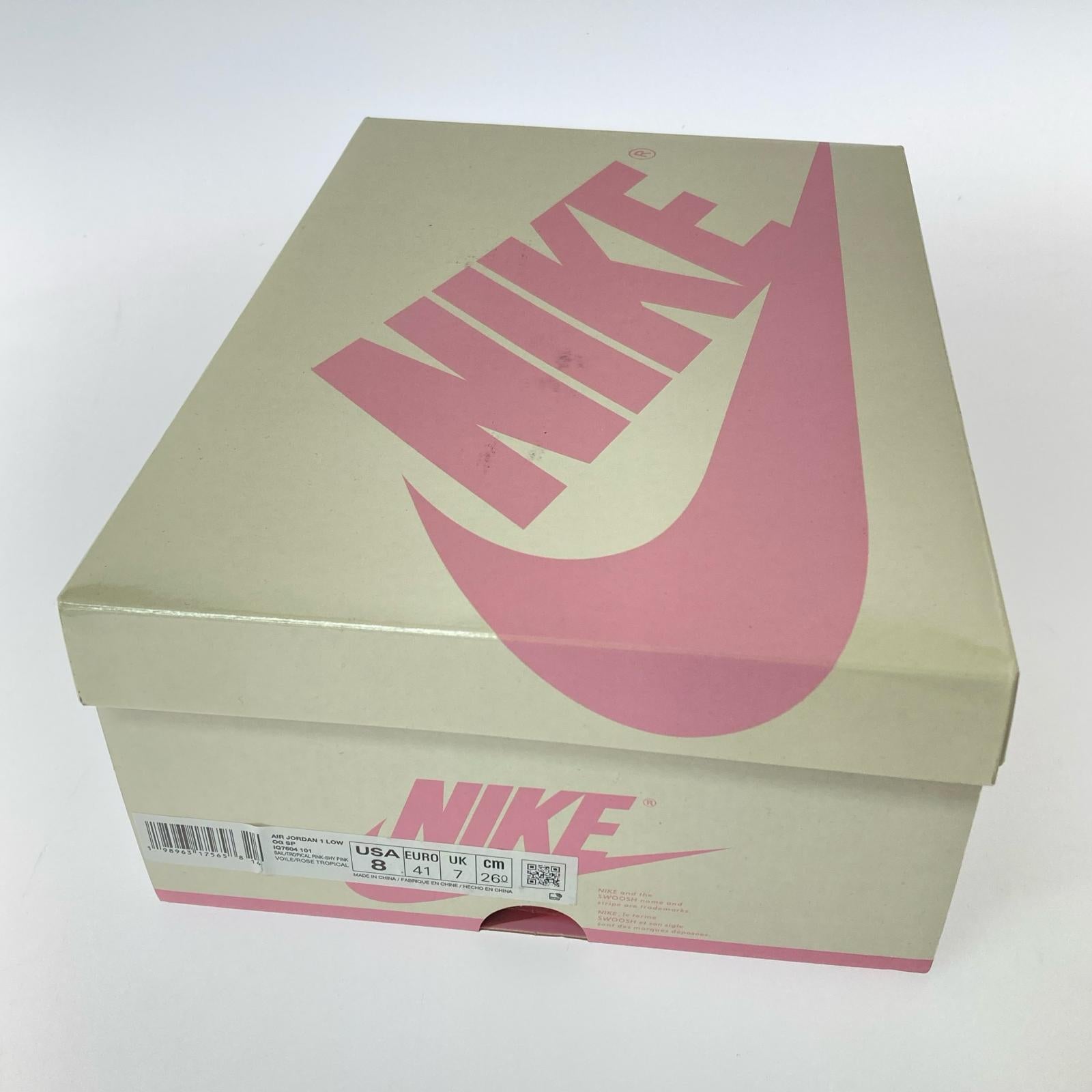 スニーカー ×Travis Scott AIR JORDAN 1 LOW PINK (26) 26cm (US8 UK7 1/2 EU42) ピンク