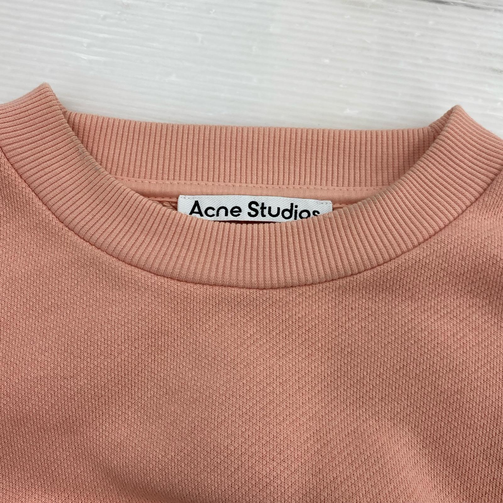 スウェット Acne Studios ロゴパッチ クルーネックスウェット L ピンク L ピンク