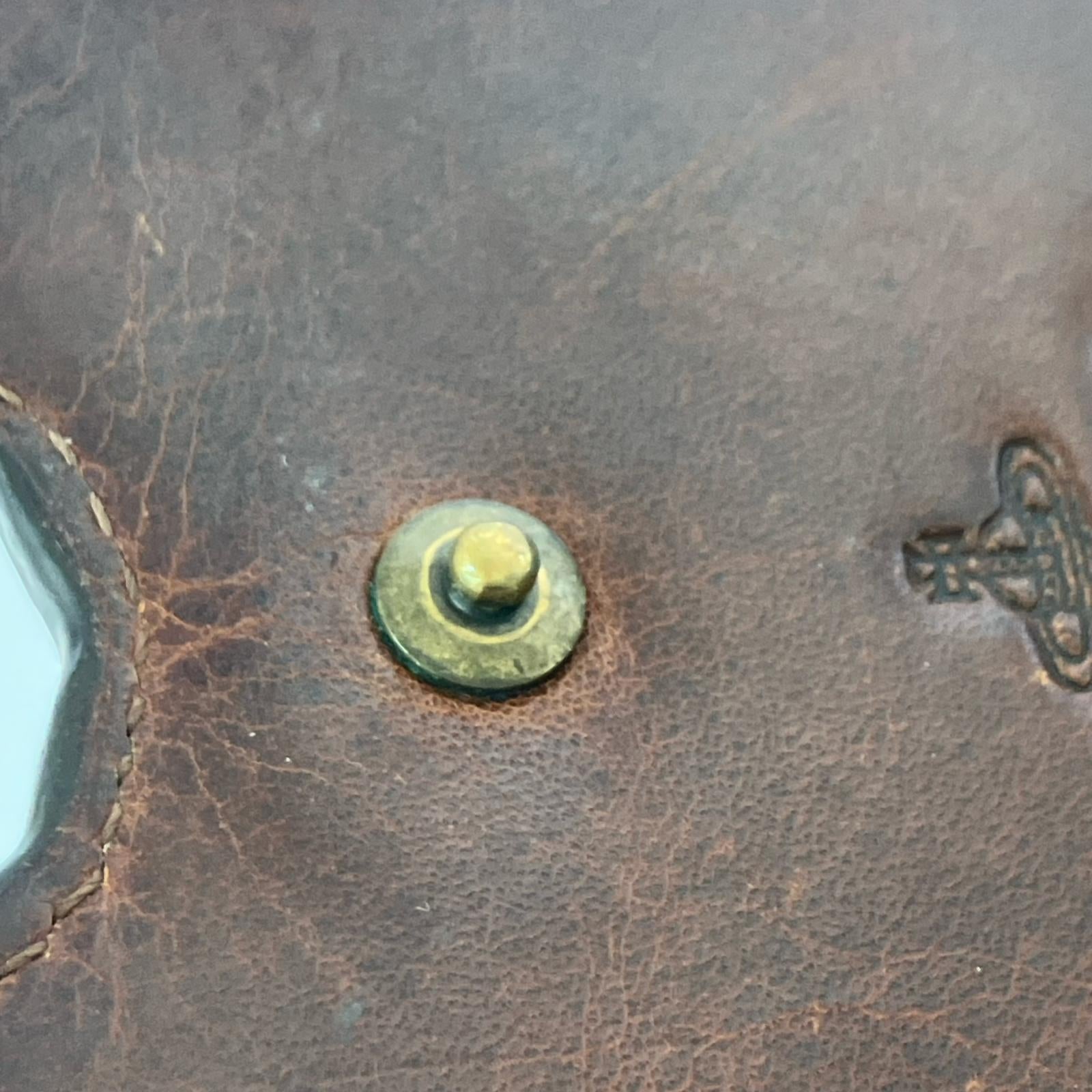長財布 廃盤品 スカルカットワーク レザーウォレット ブラウン