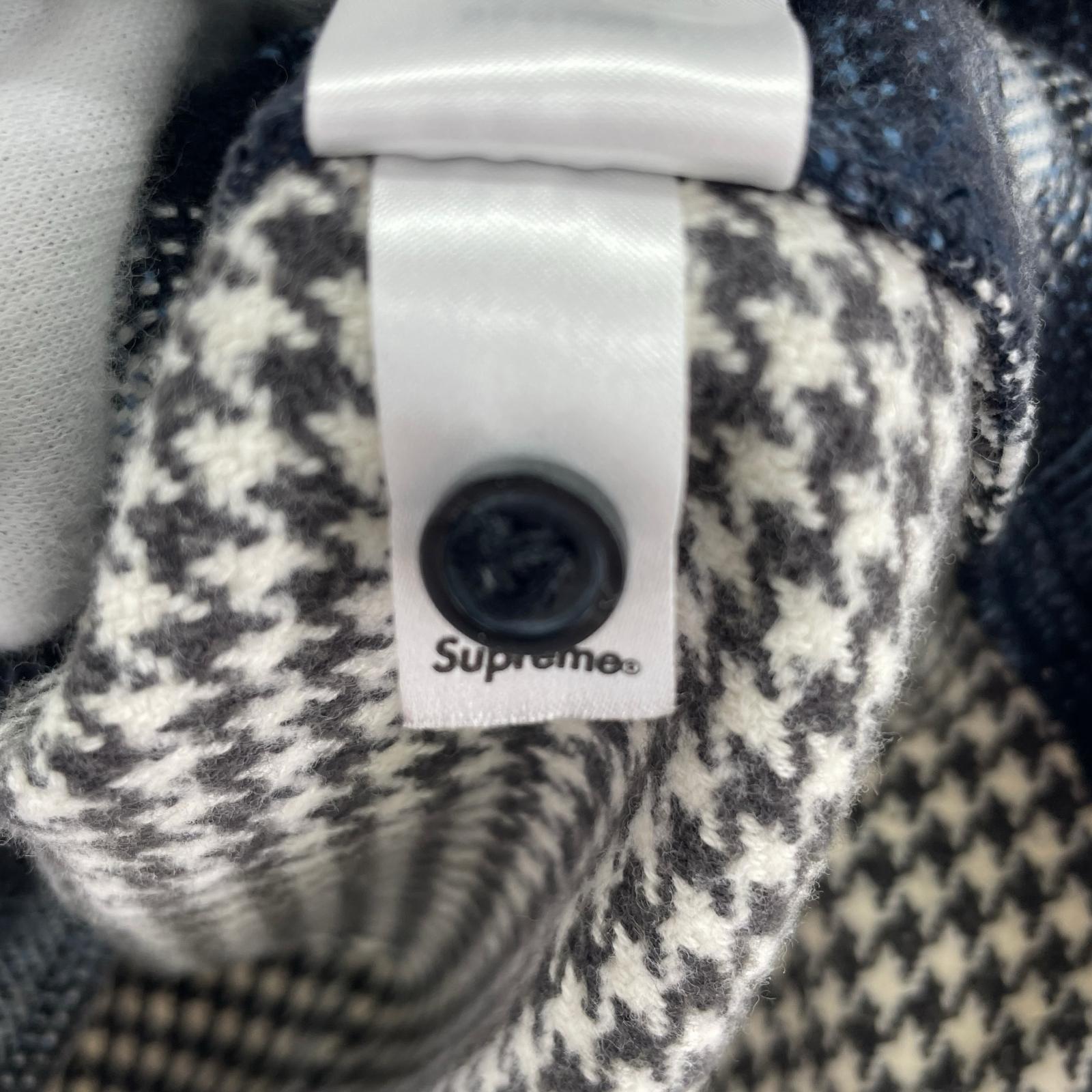 長袖シャツ Houndstooth Plaid Flannel Shirt S S ブルー