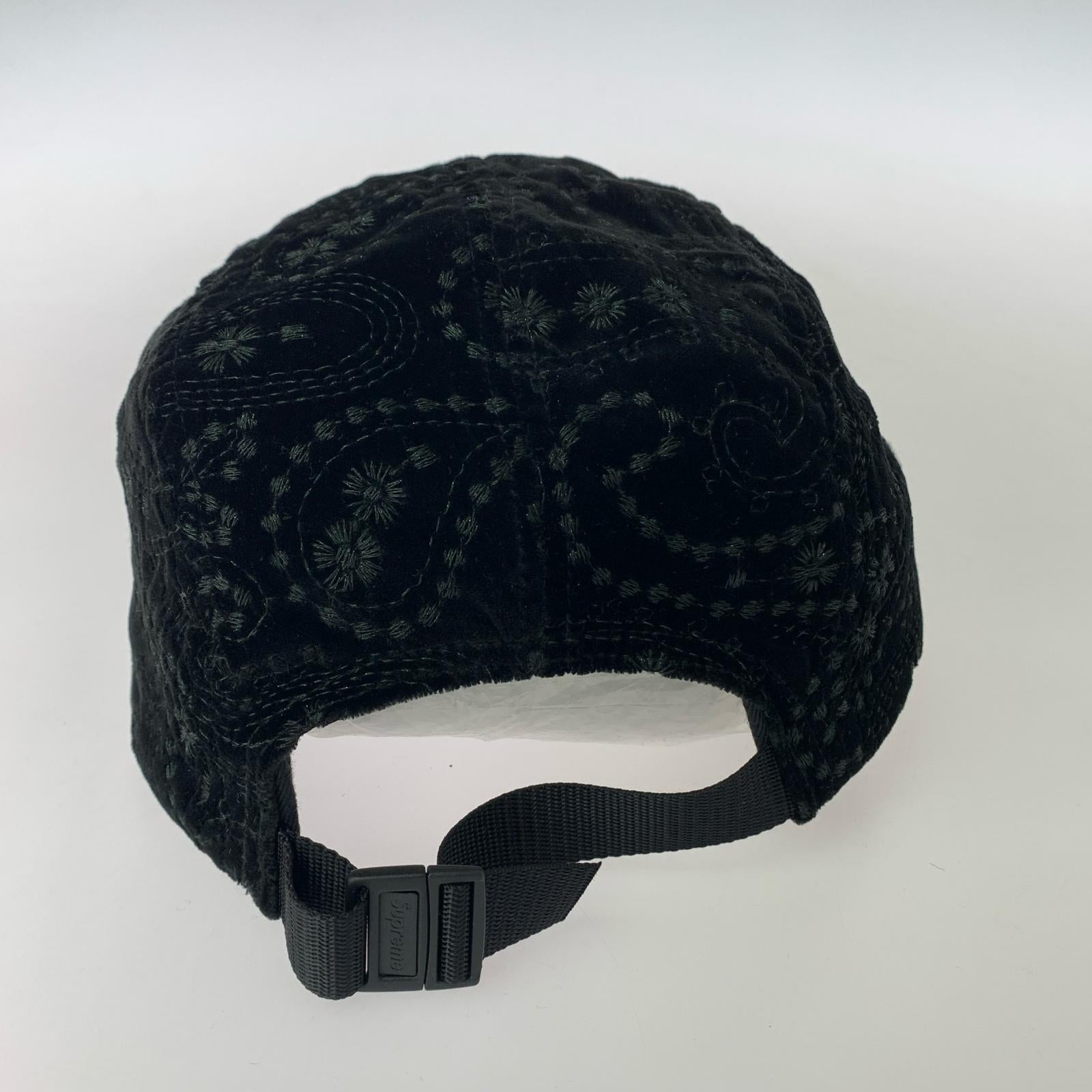 キャップ 23AW Velvet Paisley Camp Cap 黒 ブラック