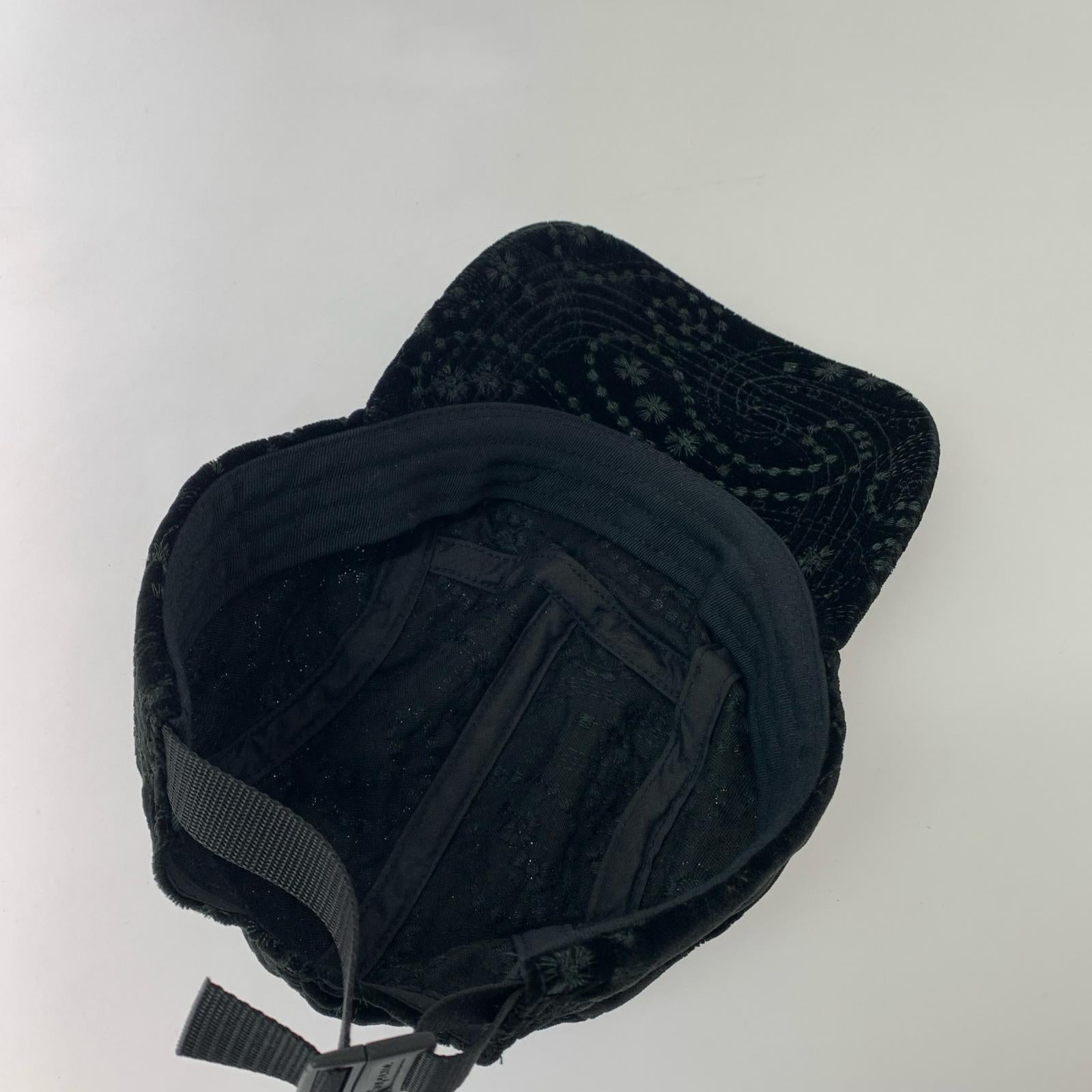 キャップ 23AW Velvet Paisley Camp Cap 黒 ブラック