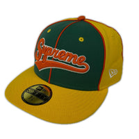 キャップ 25SS Piping Script Logo New Era 緑黄