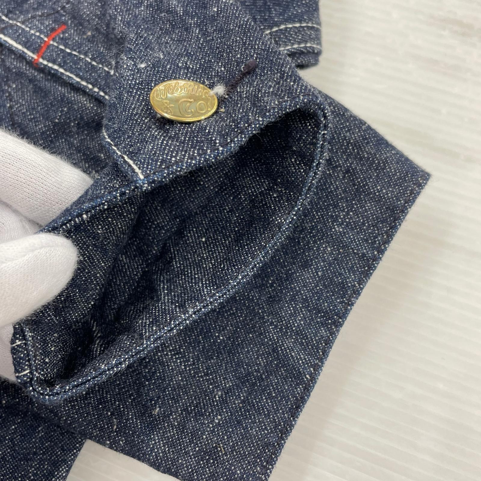 デニムジャケット WEST RIDE ENGINEER WW2 COVERALL DENIM 38 38 ネイビー