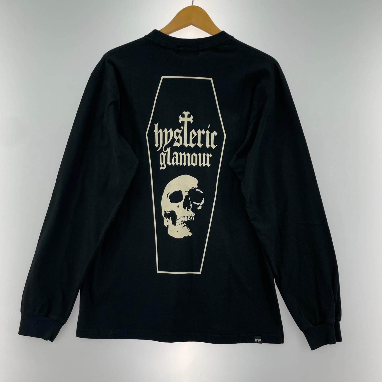 長袖Tシャツ SKULL COFFIN M M ブラック