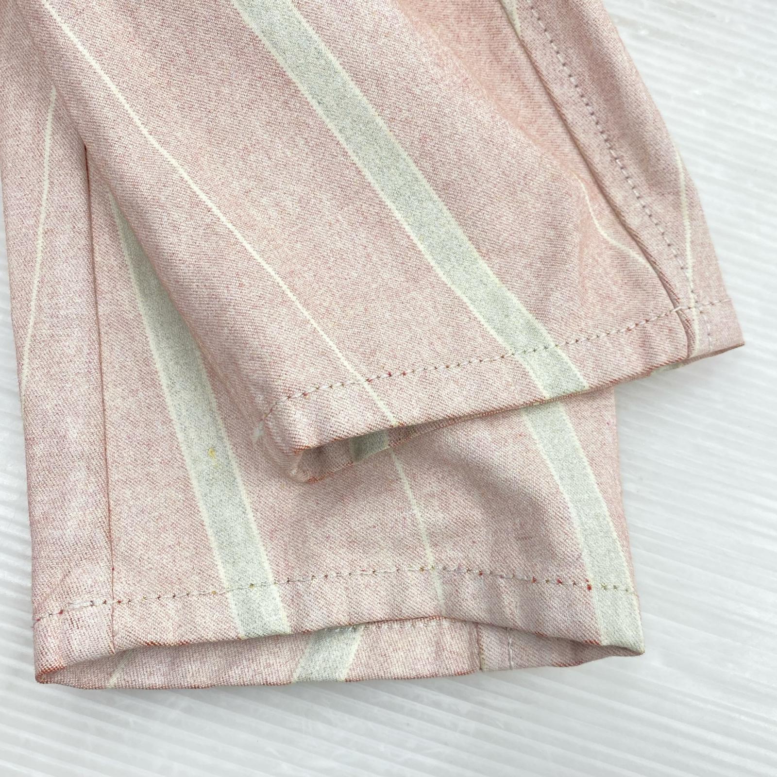 ジャケット ISSEY MIYAKE ストライプリバーシブルジャケット 2 赤系 2