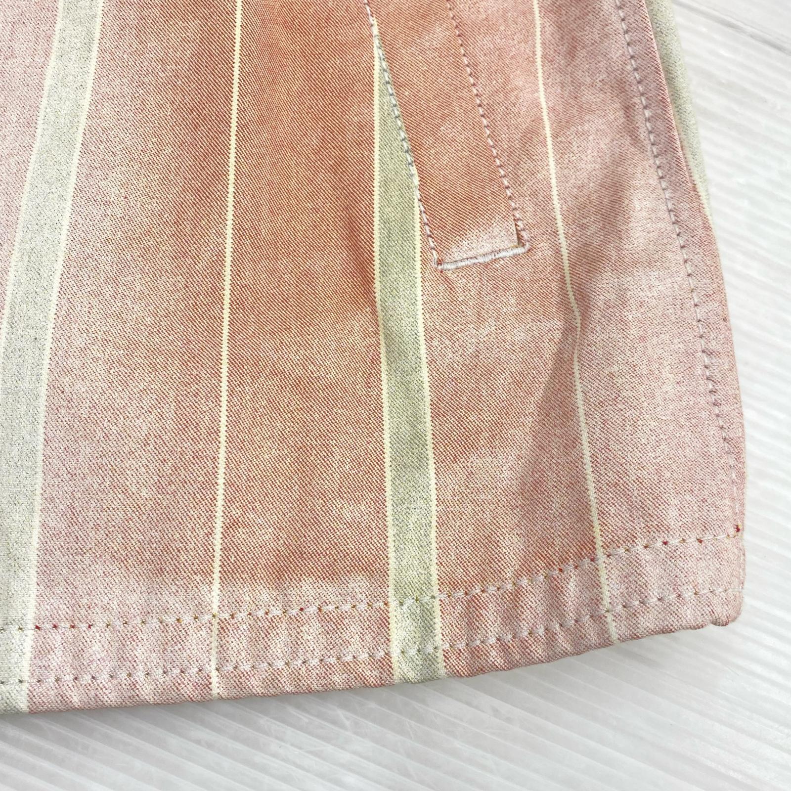 ジャケット ISSEY MIYAKE ストライプリバーシブルジャケット 2 赤系 2