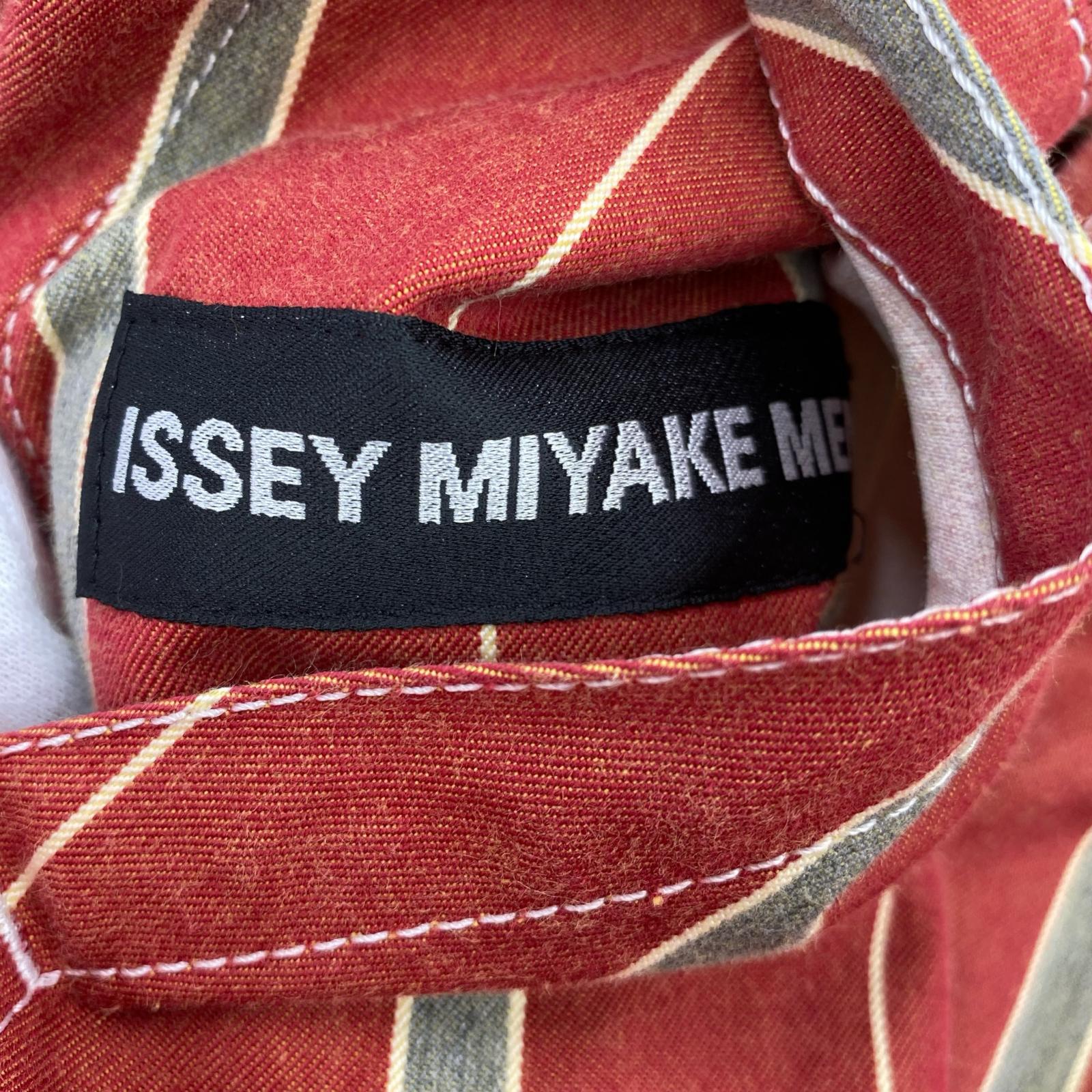 ジャケット ISSEY MIYAKE ストライプリバーシブルジャケット 2 赤系 2