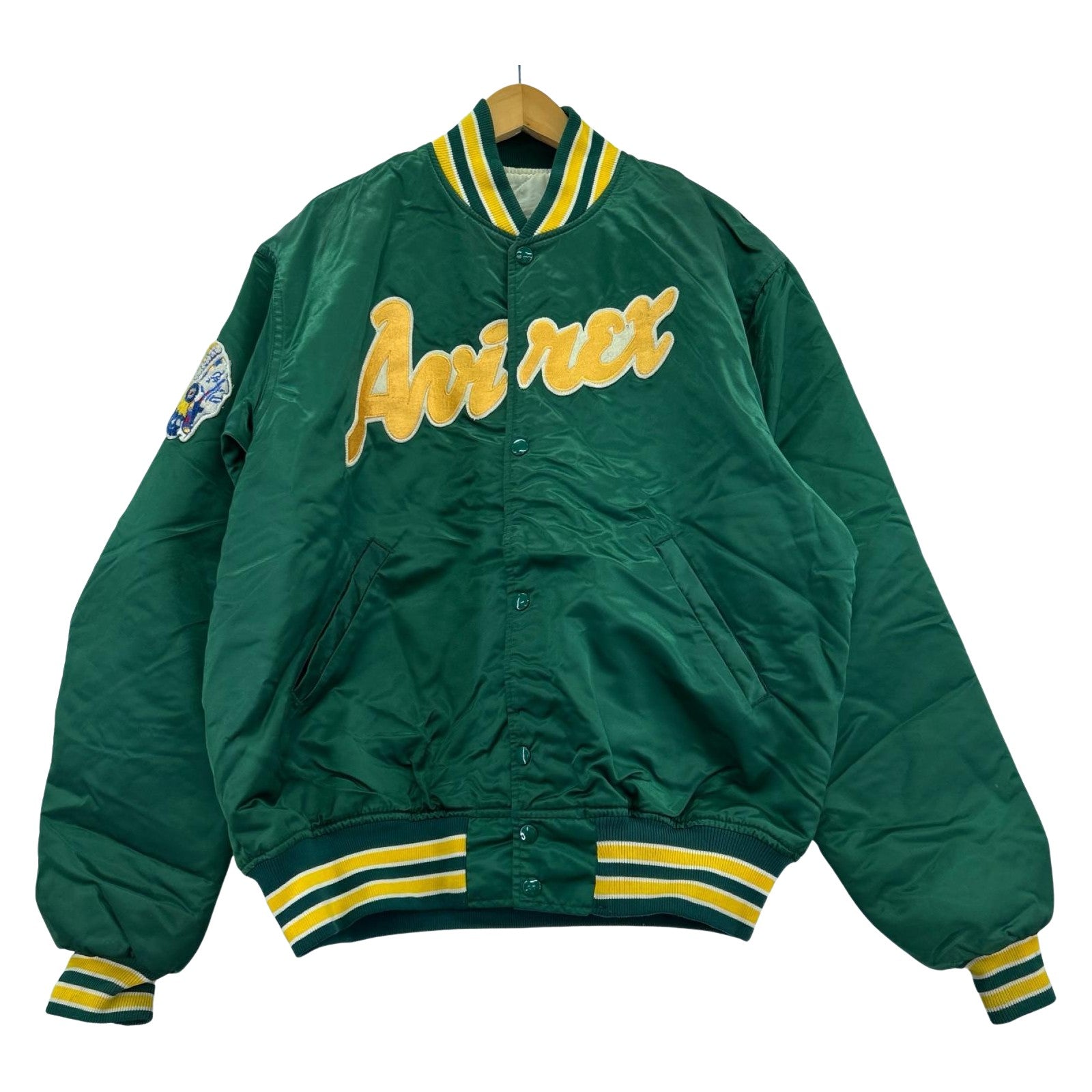 ブルゾン 90S NEWYORK ナイロンスタジャン 緑