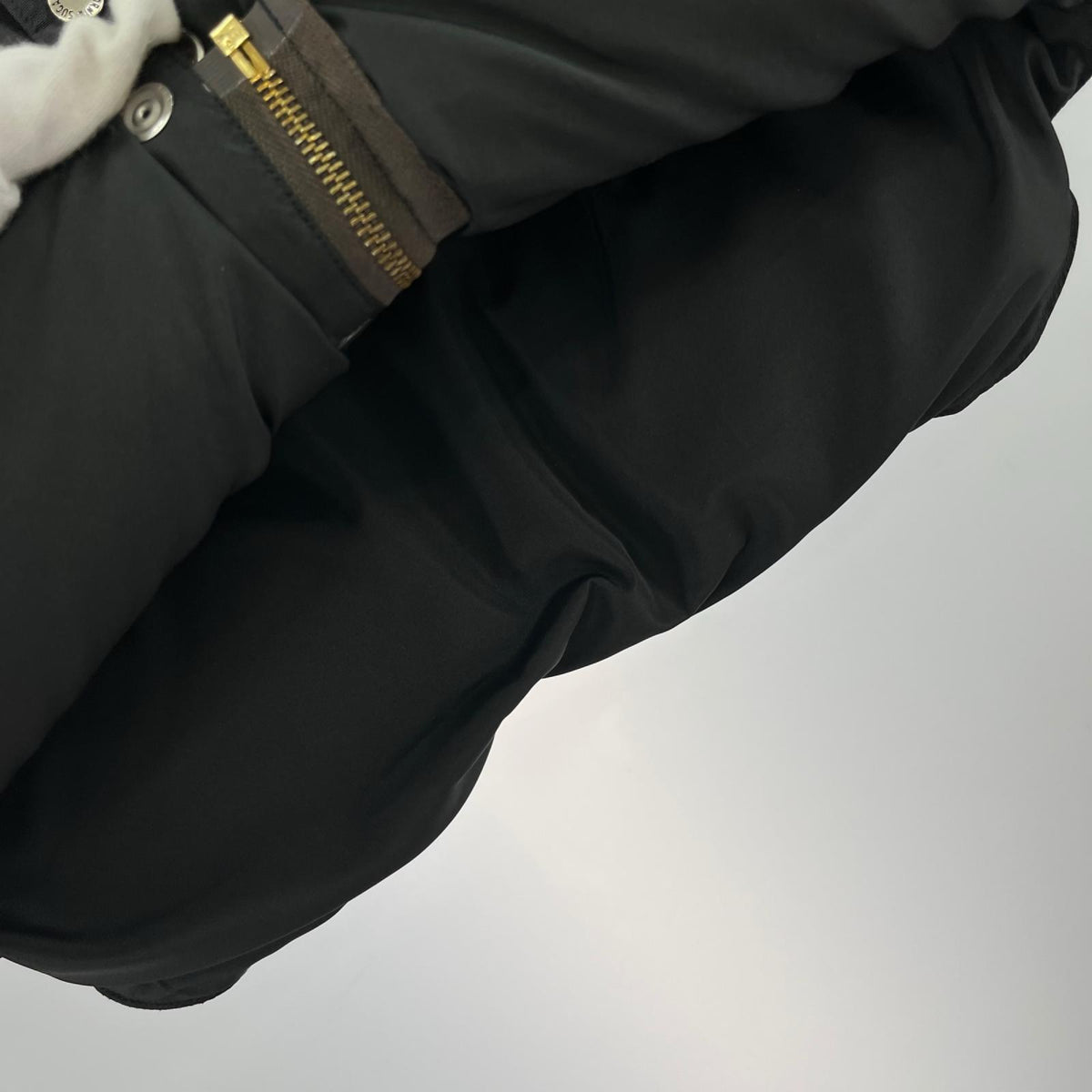 ダウンベスト LATHER YOKE DOWN VEST (S) 黒 S ブラック