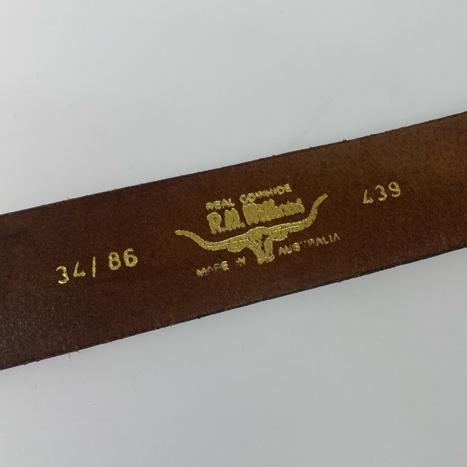 その他アクセサリー R.M.Williams ベルト 茶