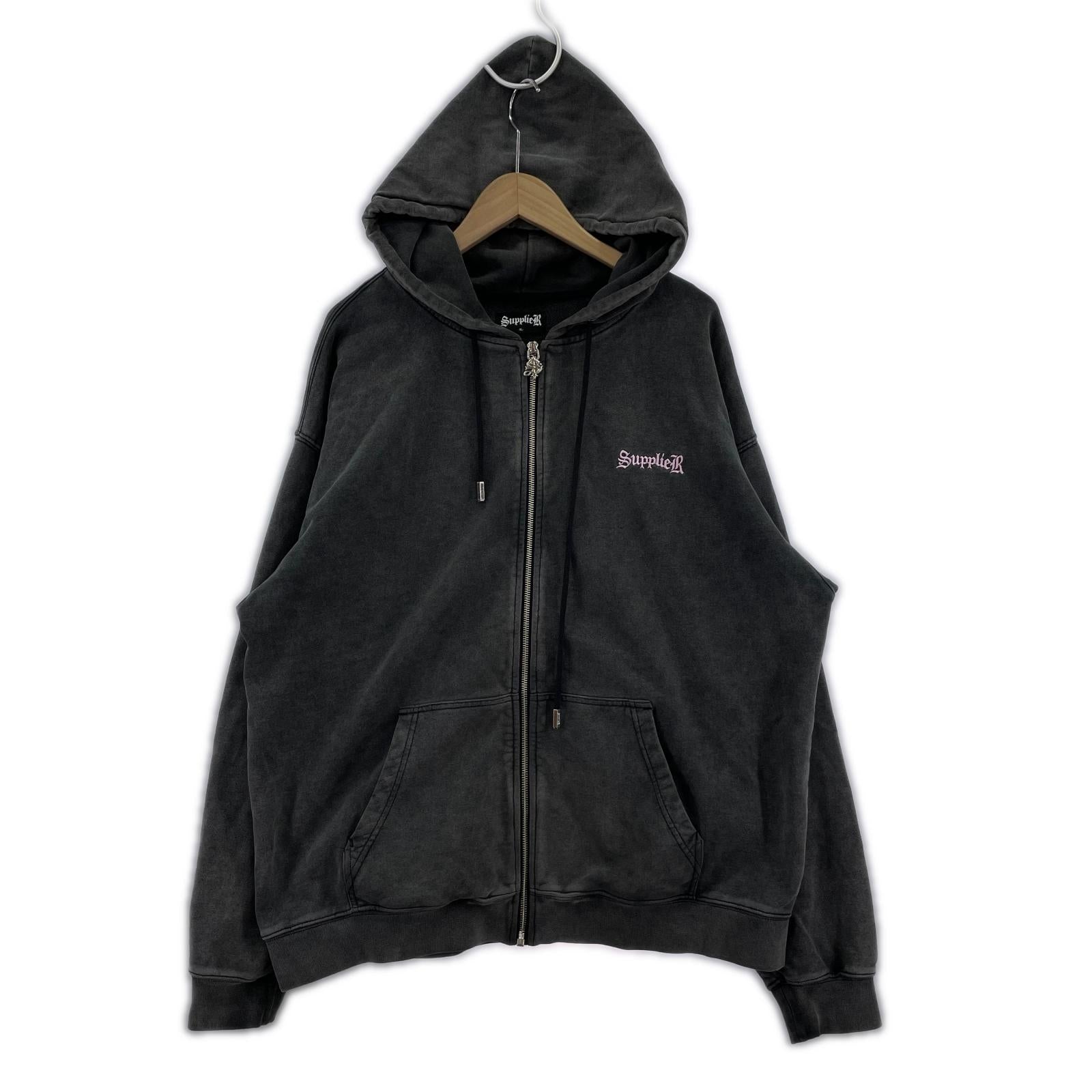 パーカー SUPPLIER ジップパーカー XL ブラック