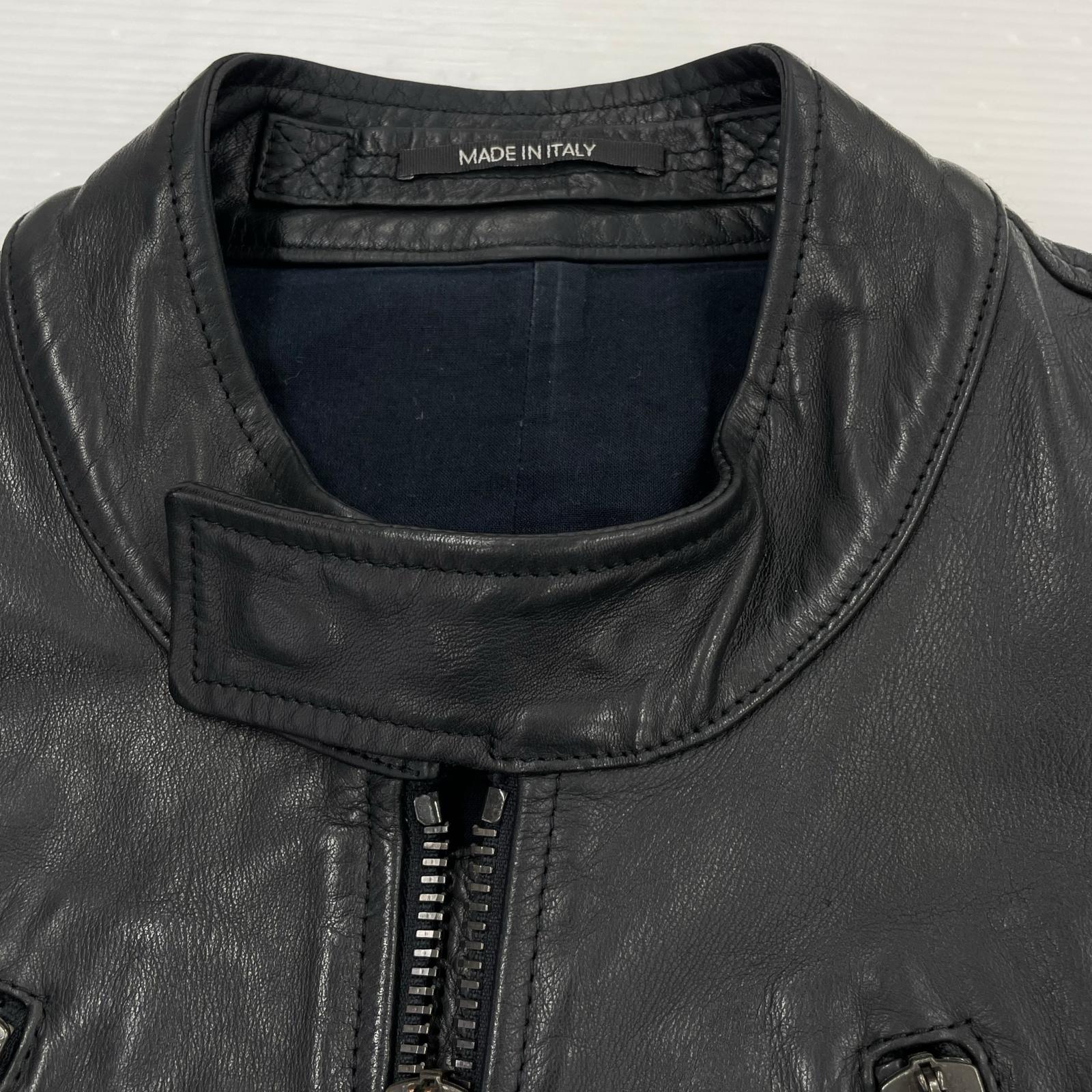 ジャケット MAISON MARGIELA 13AW 5ZIPライダース ハノ字ライダース 44 ブラック 44 ブラック