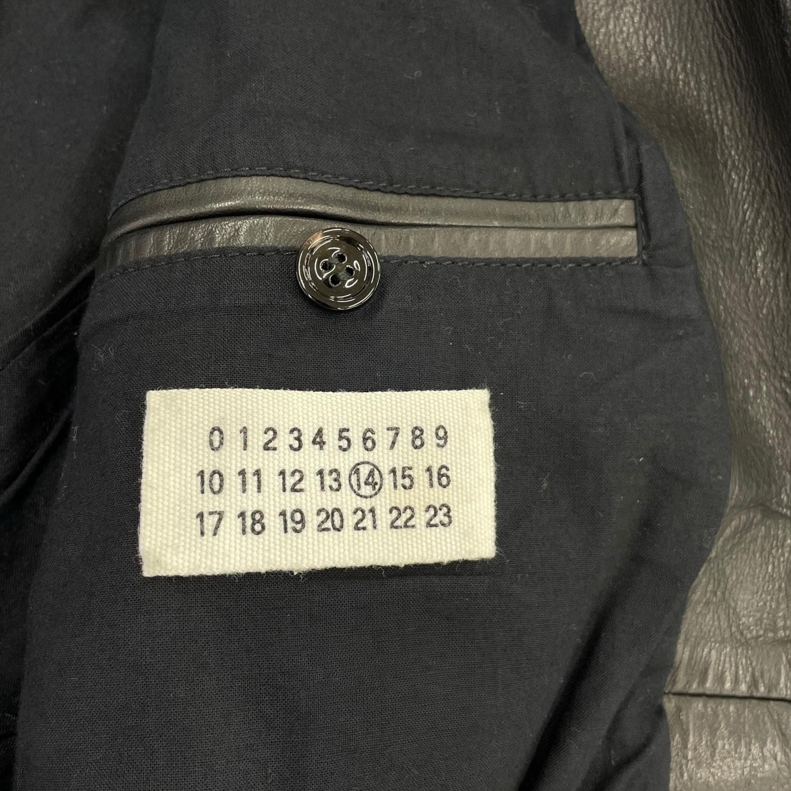 ジャケット MAISON MARGIELA 13AW 5ZIPライダース ハノ字ライダース 44 ブラック 44 ブラック